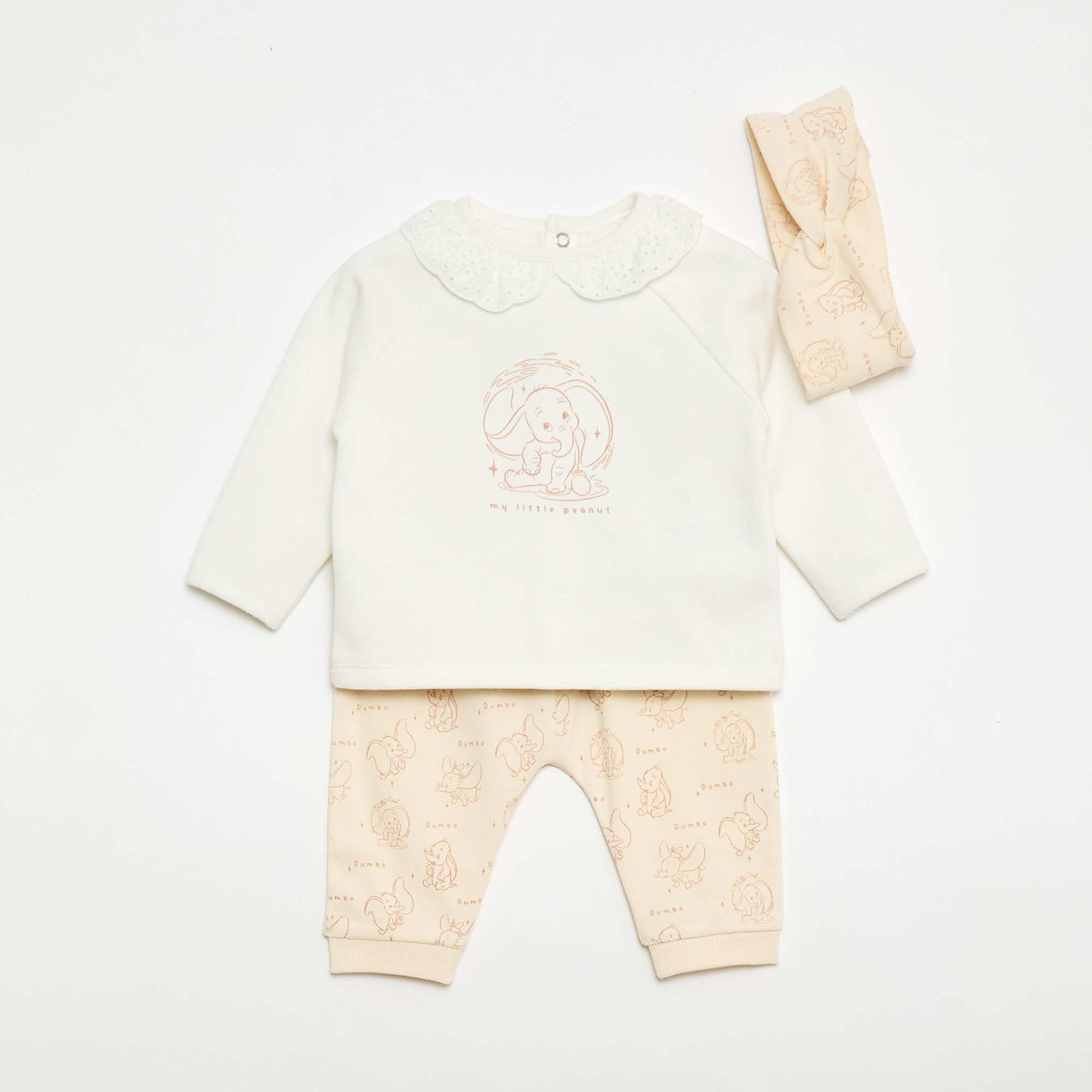 Ensemble Sweat + legging + bandeau 'Dumbo' - 3 pièces BLANC