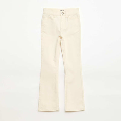 Pantalon flare - Coupe + ajustée BLANC