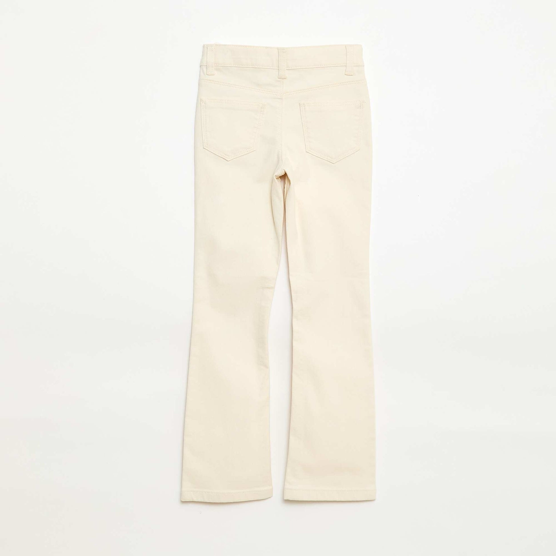 Pantalon flare - Coupe + ajustée BLANC