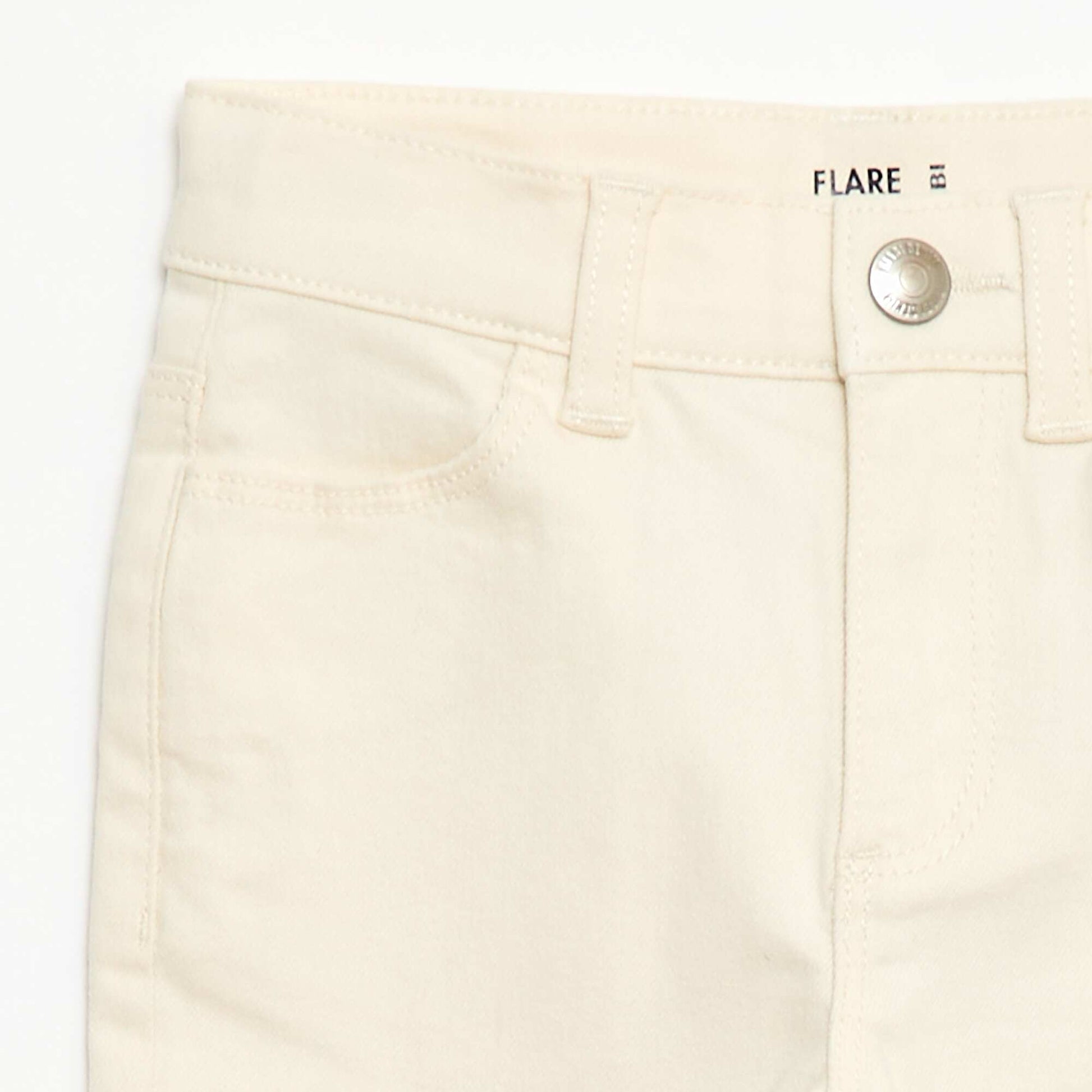 Pantalon flare - Coupe + ajustée BLANC