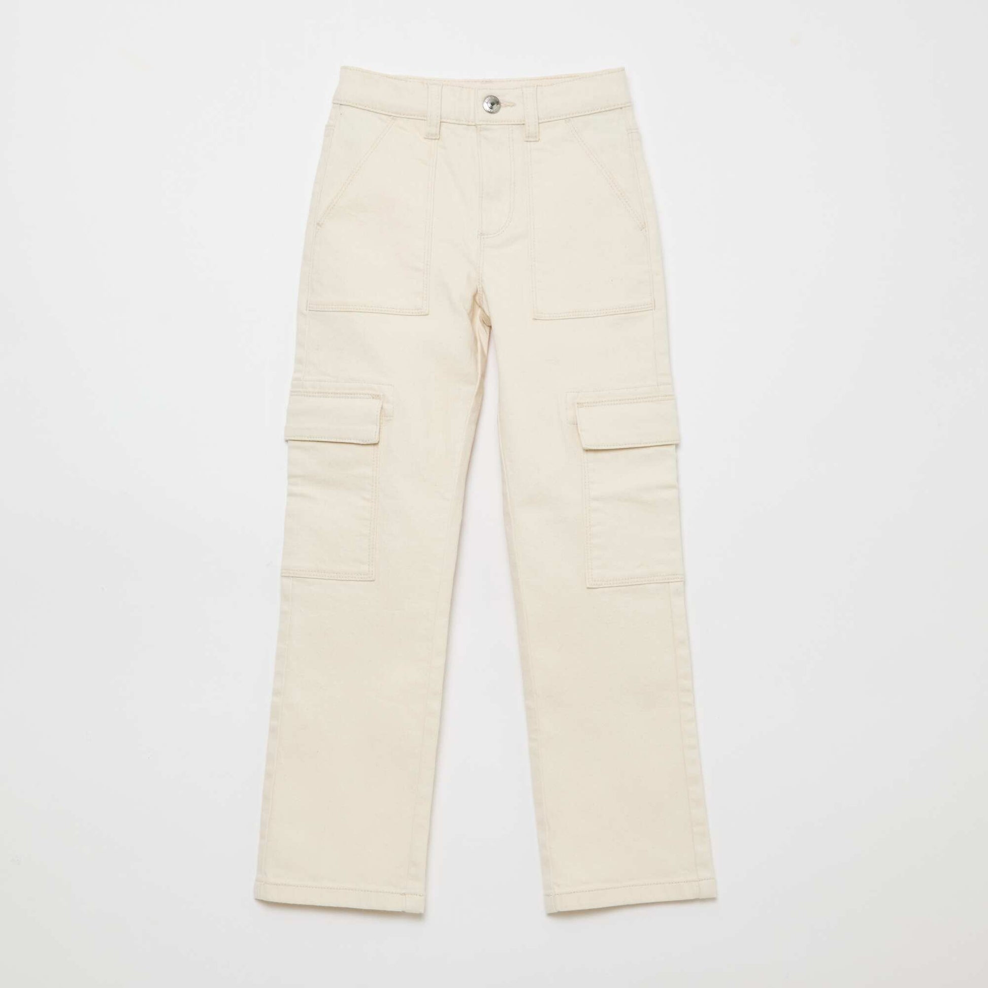 Pantalon en twill regular BEIGE