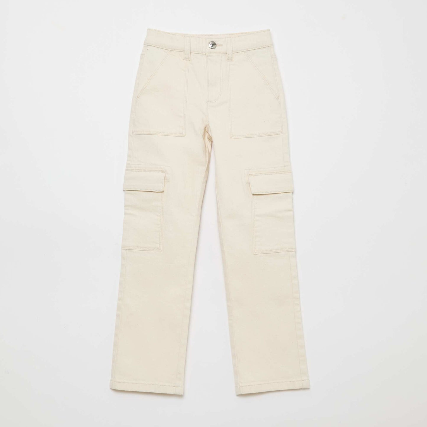 Pantalon en twill regular BEIGE