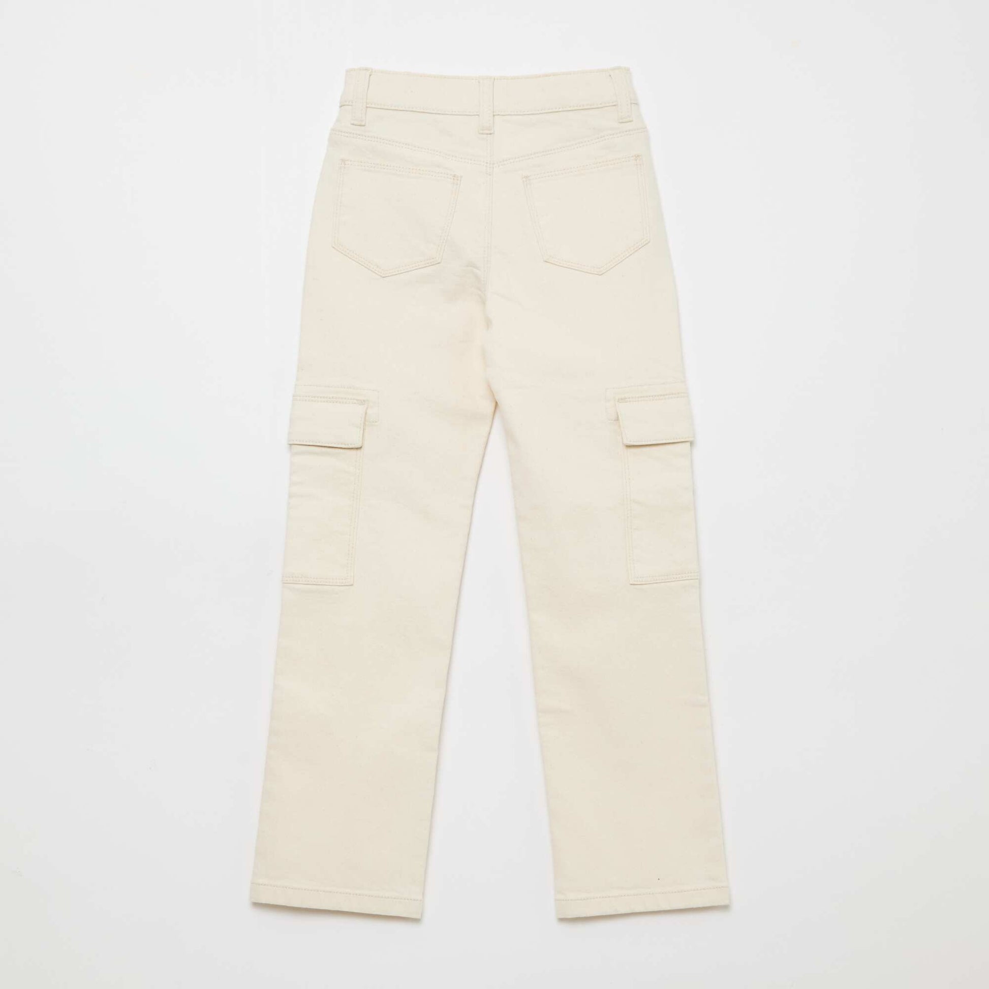 Pantalon en twill regular BEIGE