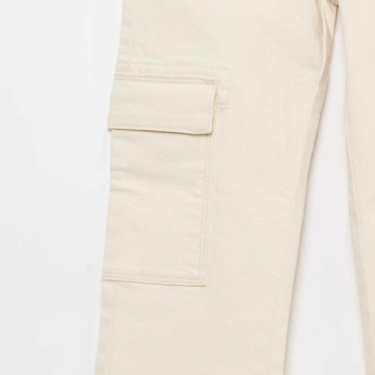 Pantalon en twill regular BEIGE