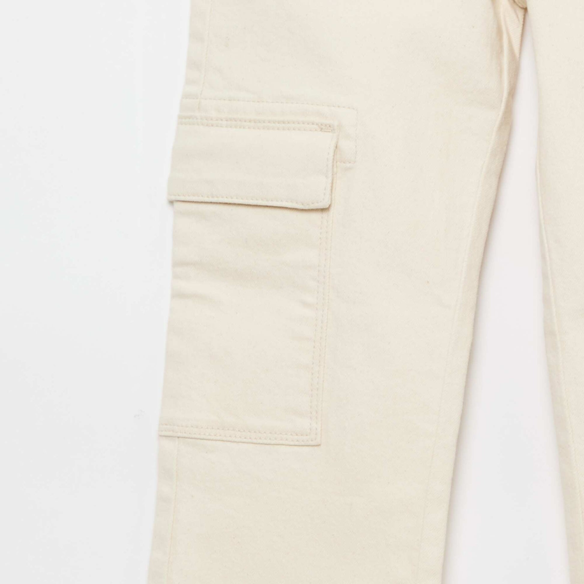Pantalon en twill regular BEIGE