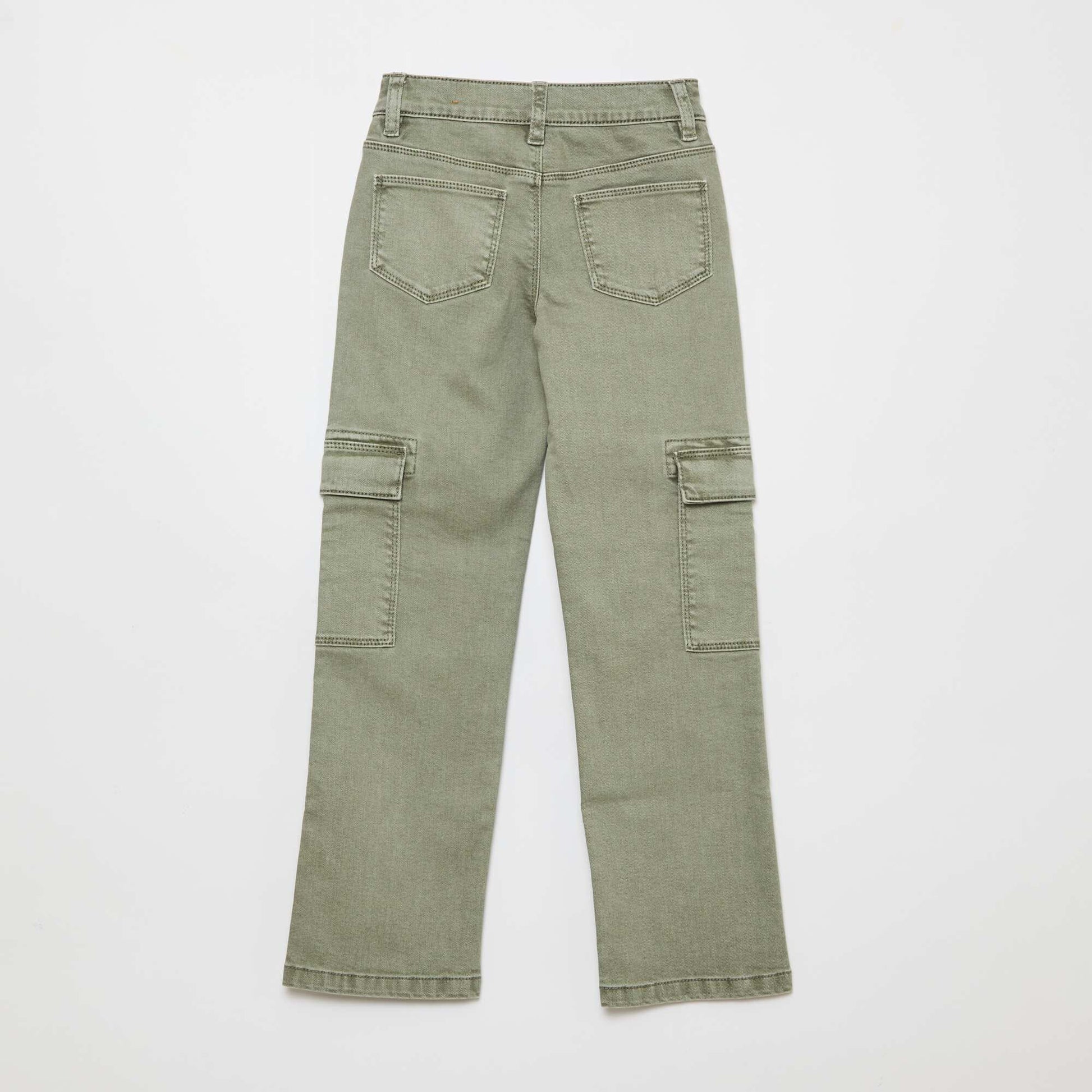 Pantalon en twill regular VERT