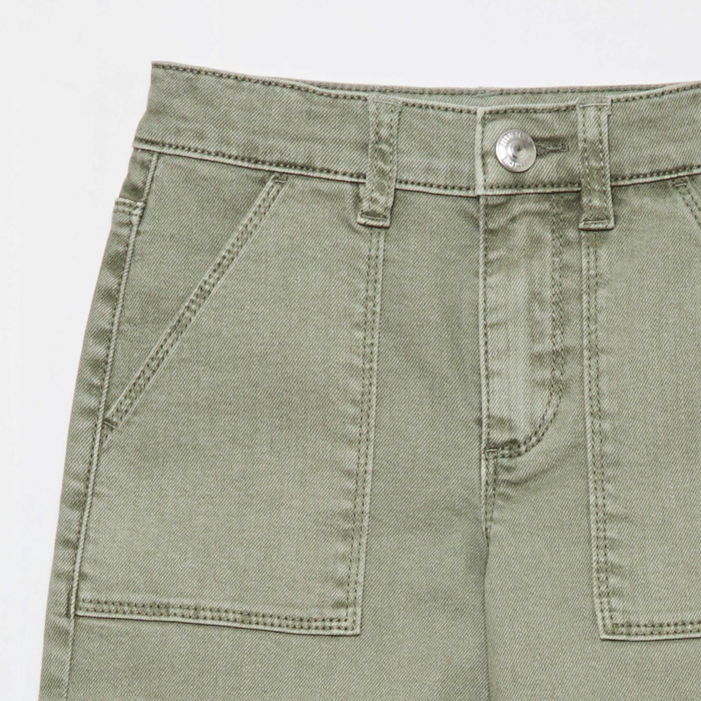 Pantalon en twill regular VERT