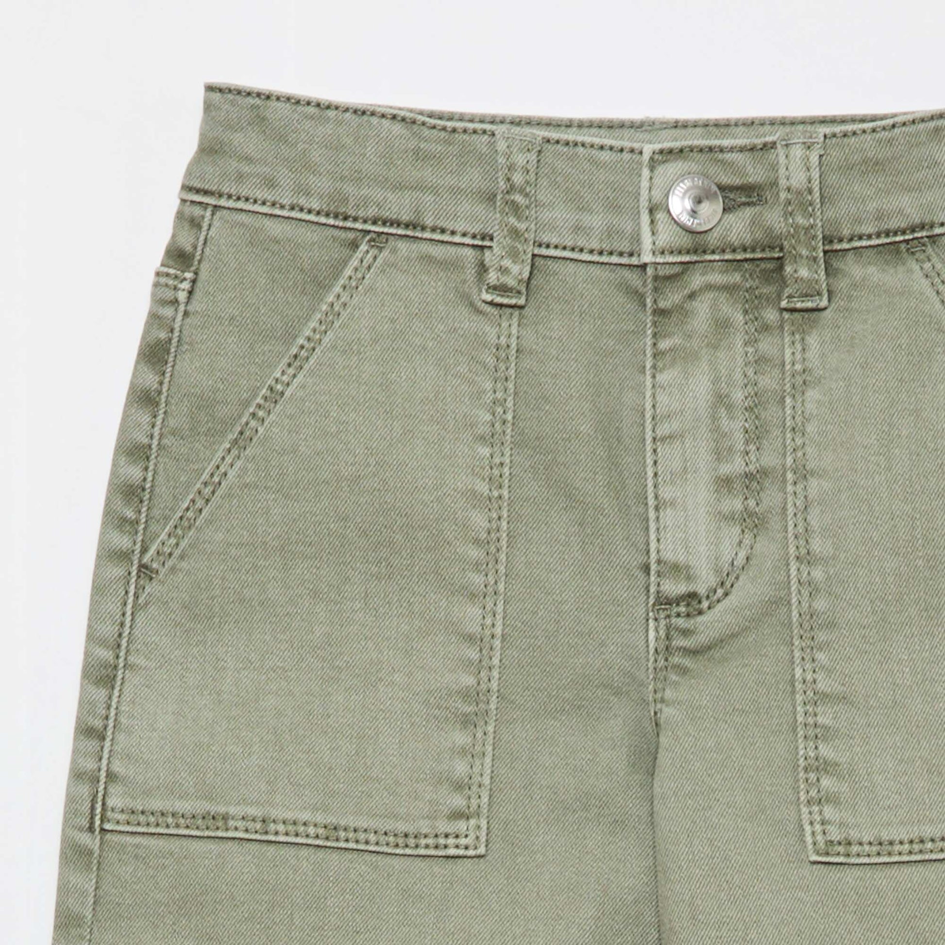 Pantalon en twill regular VERT