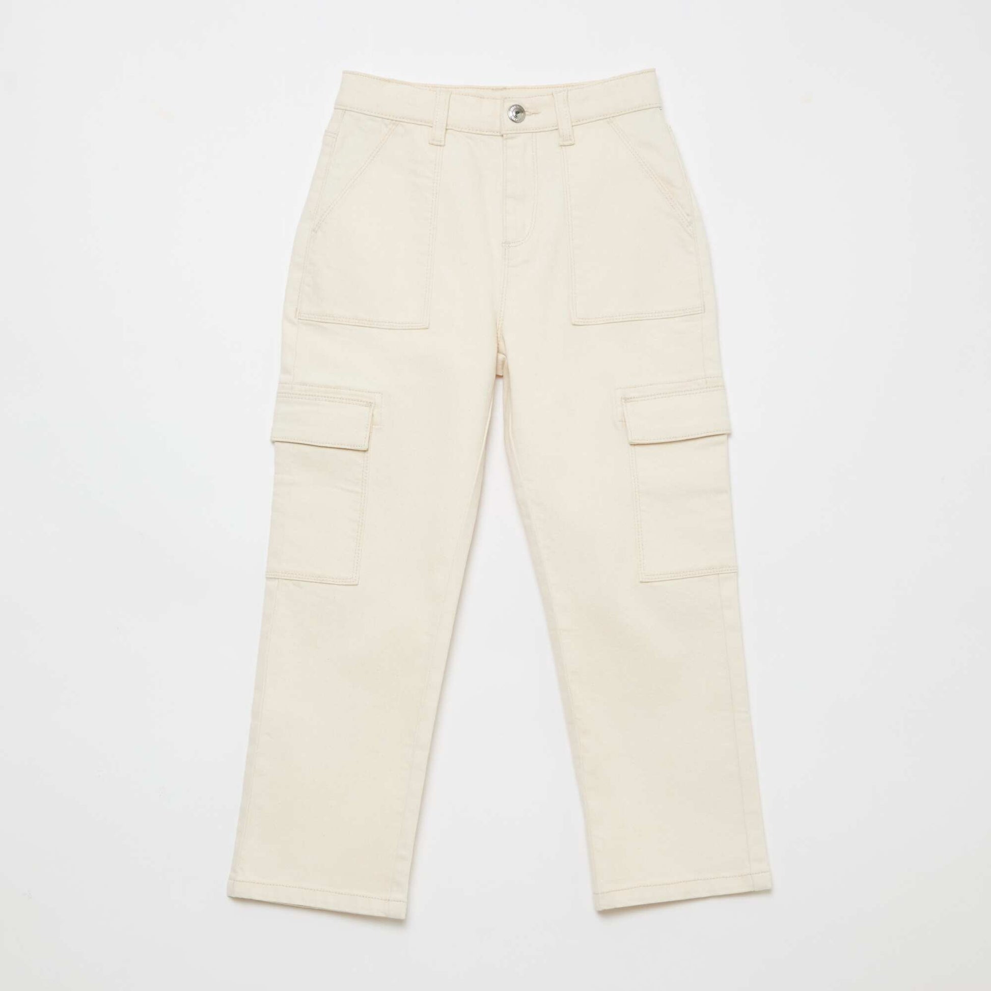 Pantalon multipoche - Coupe + confortable BLANC