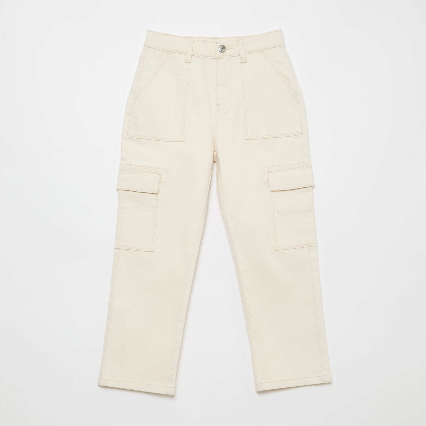 Pantalon multipoche - Coupe + confortable BLANC