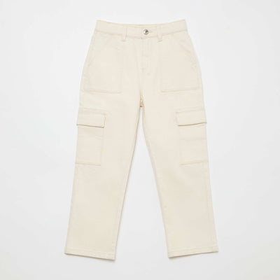 Pantalon multipoche - Coupe + confortable BLANC