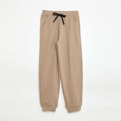 Jogging uni en molleton léger BEIGE