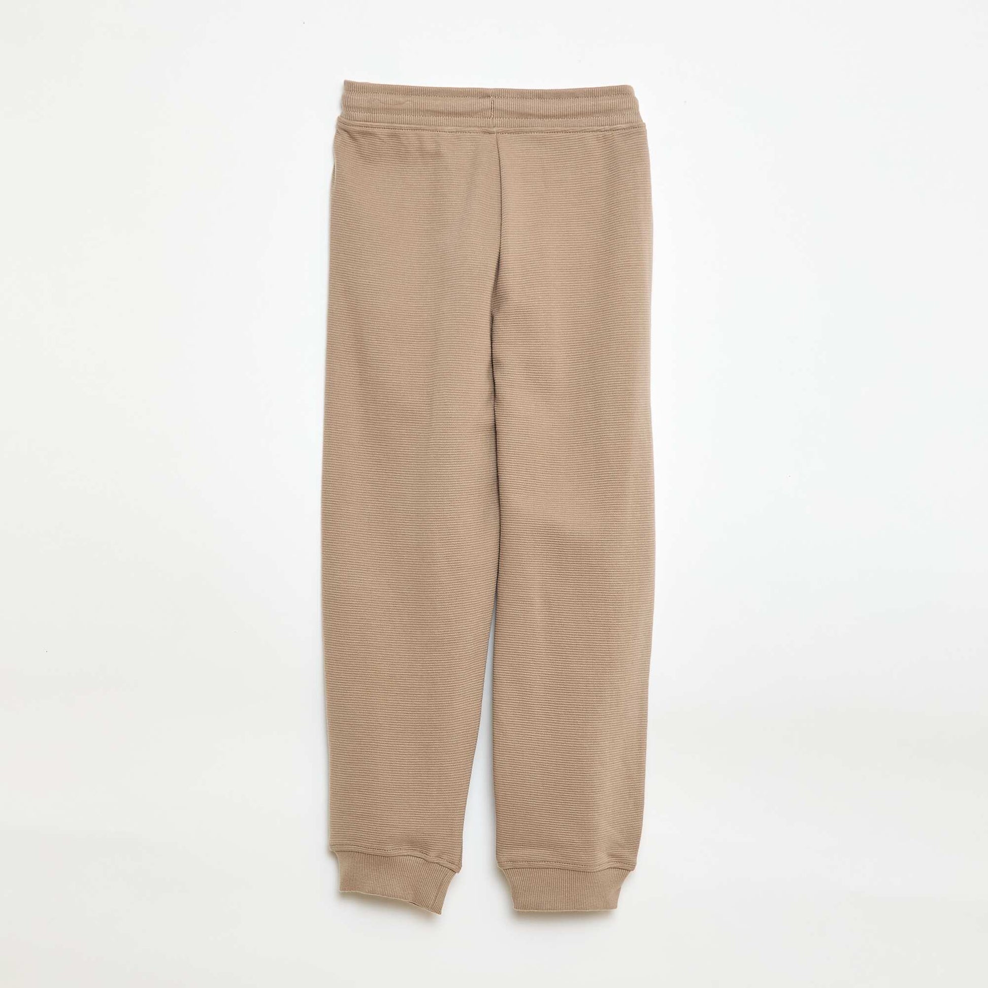 Jogging uni en molleton léger BEIGE
