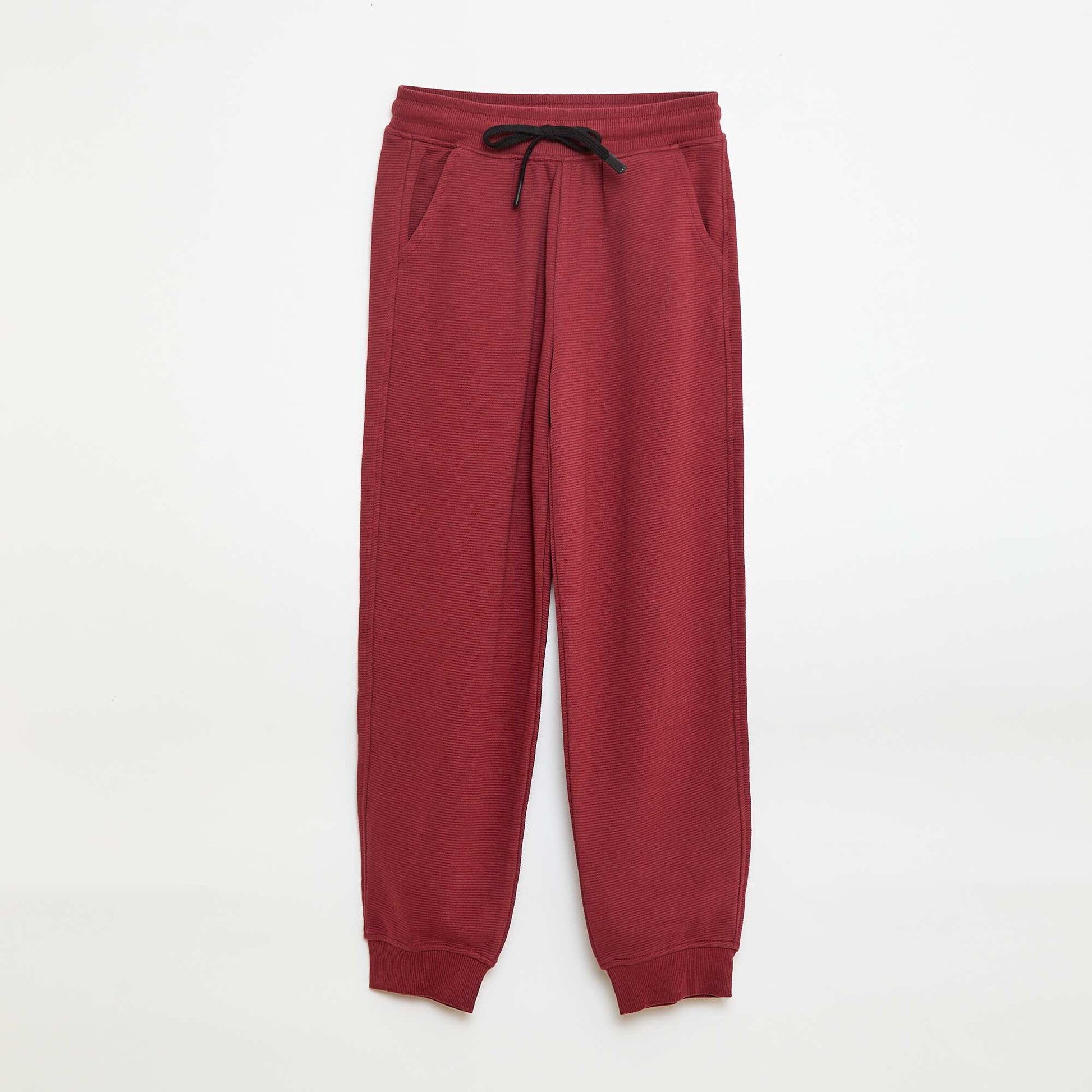 Jogging uni en molleton léger ROUGE