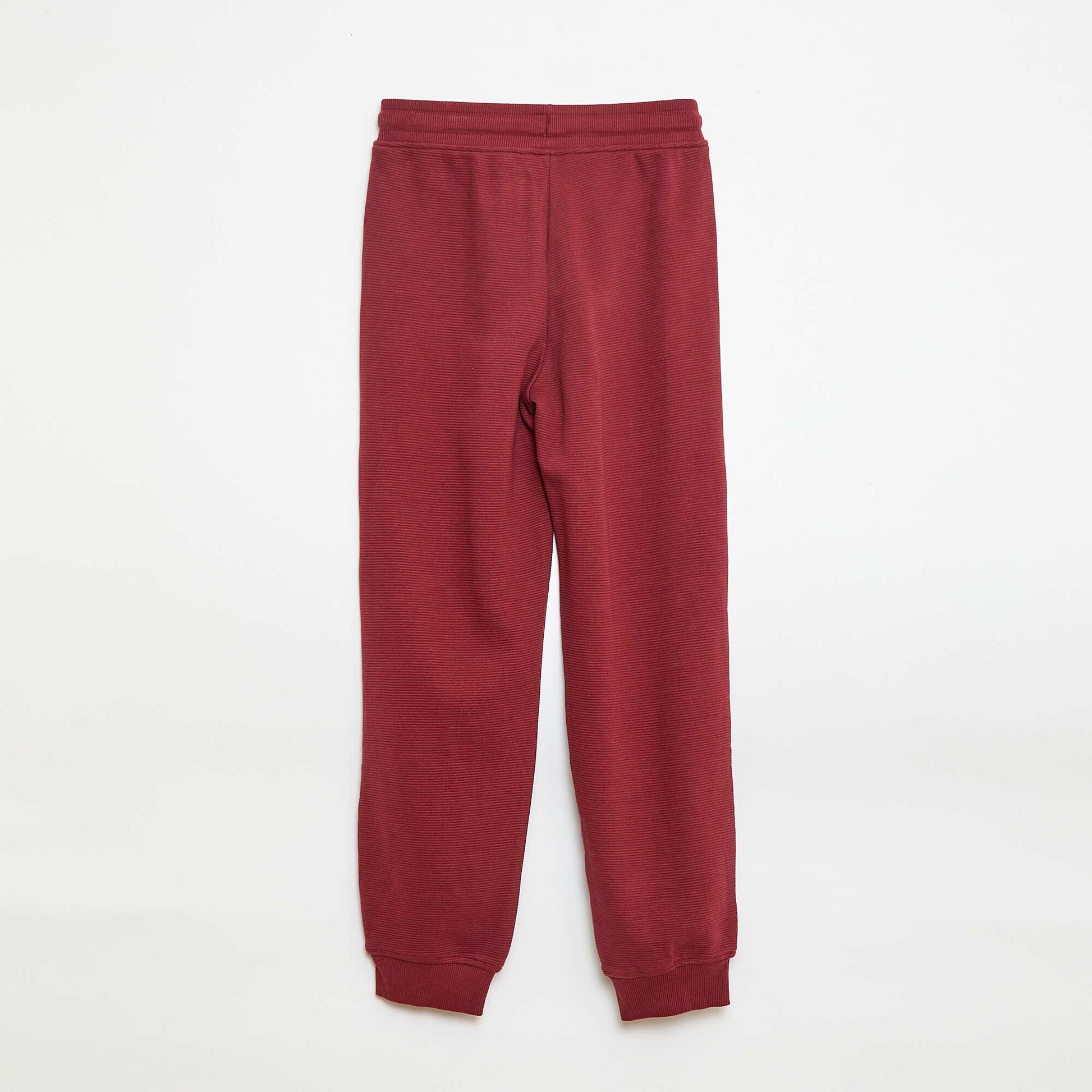 Jogging uni en molleton léger ROUGE