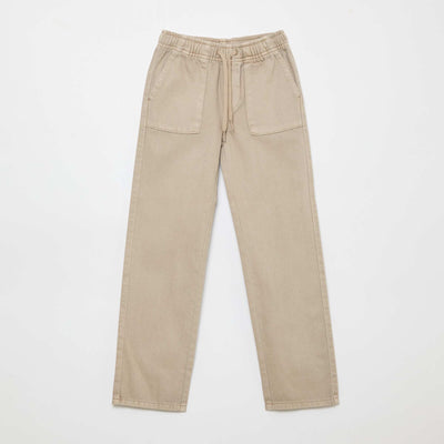 Pantalon poches rectangulaires - Coupe + ajustée BEIGE