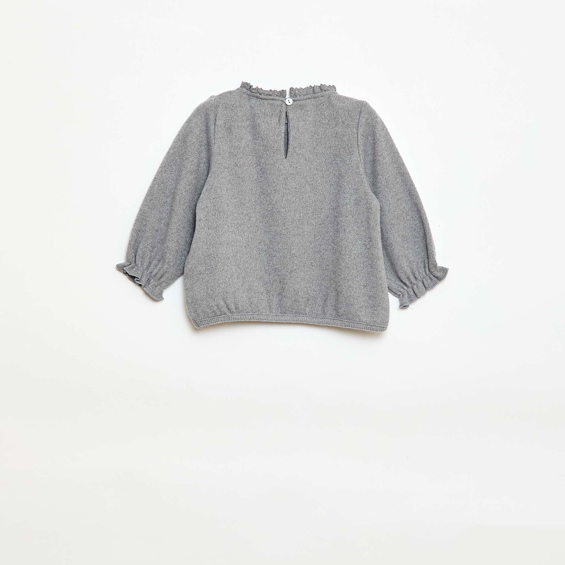 Ensemble 2 pièces en maille doudou GRIS