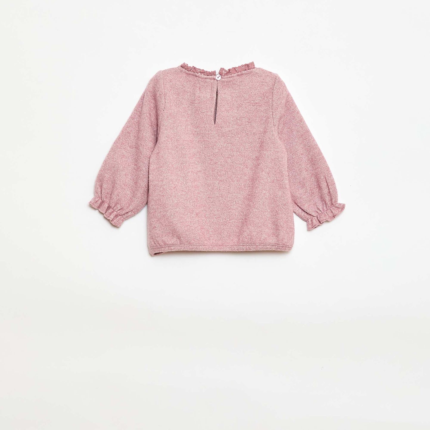 Ensemble 2 pièces en maille doudou ROSE