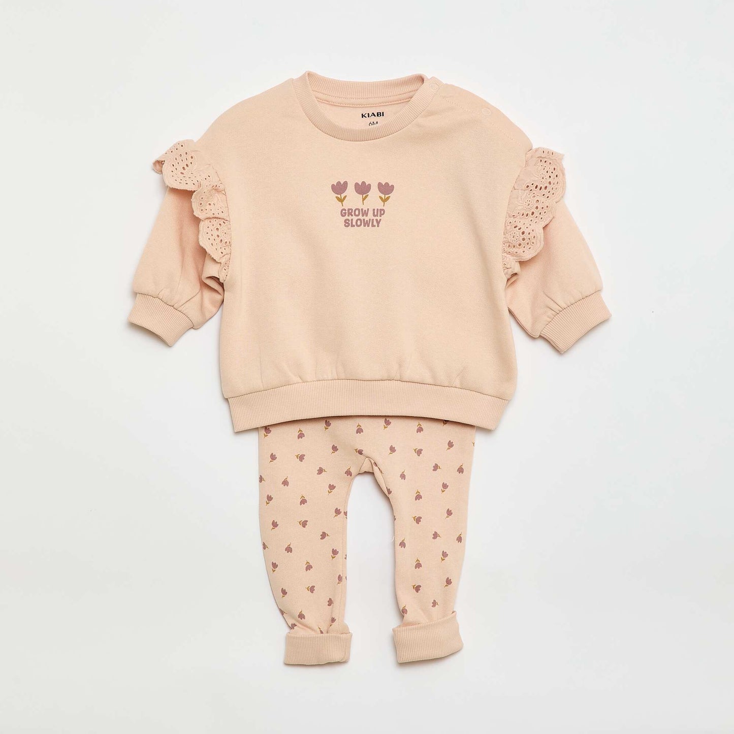 Ensemble de jogging sweat volanté + pantalon - 2 pièces ROSE