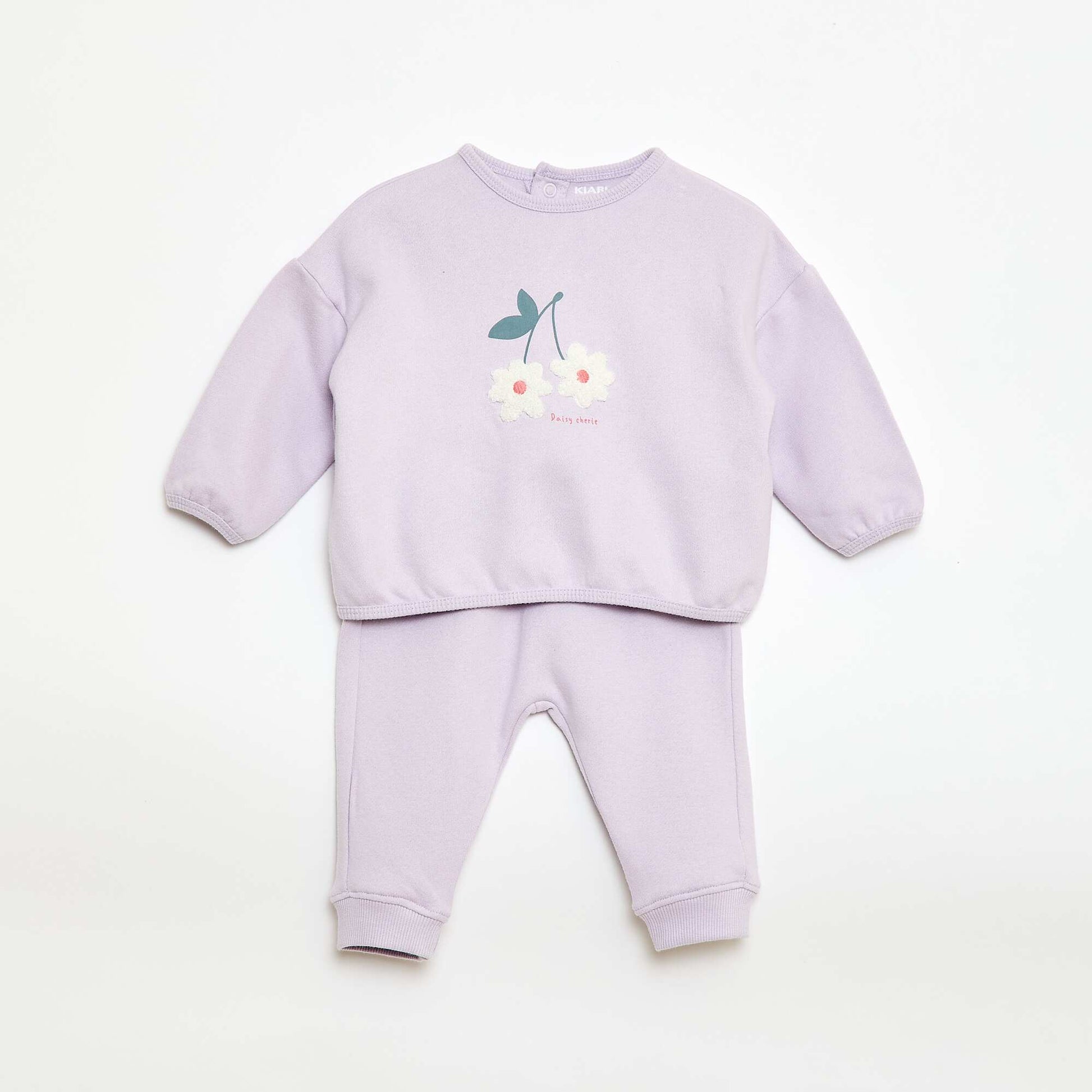 Ensemble sweat + jogging fantaisie VIOLET