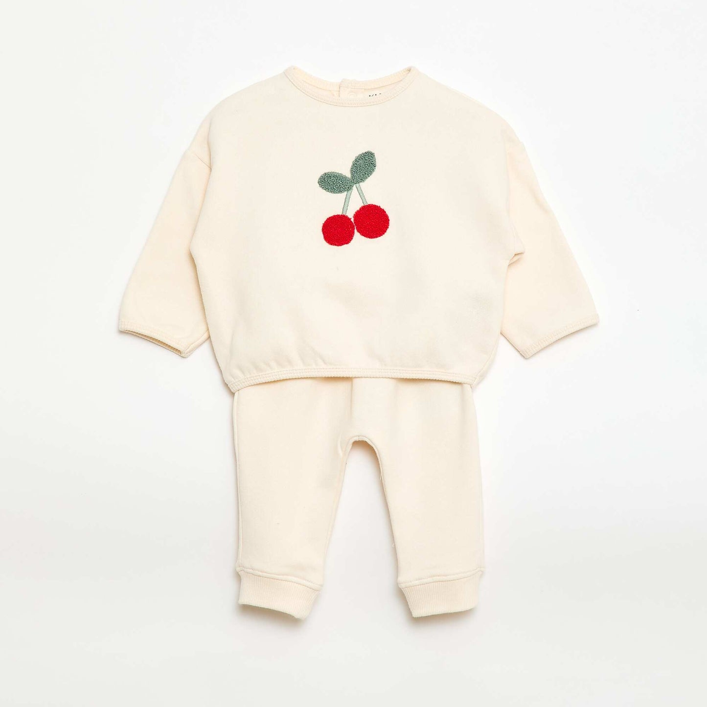 Ensemble sweat + jogging fantaisie BLANC