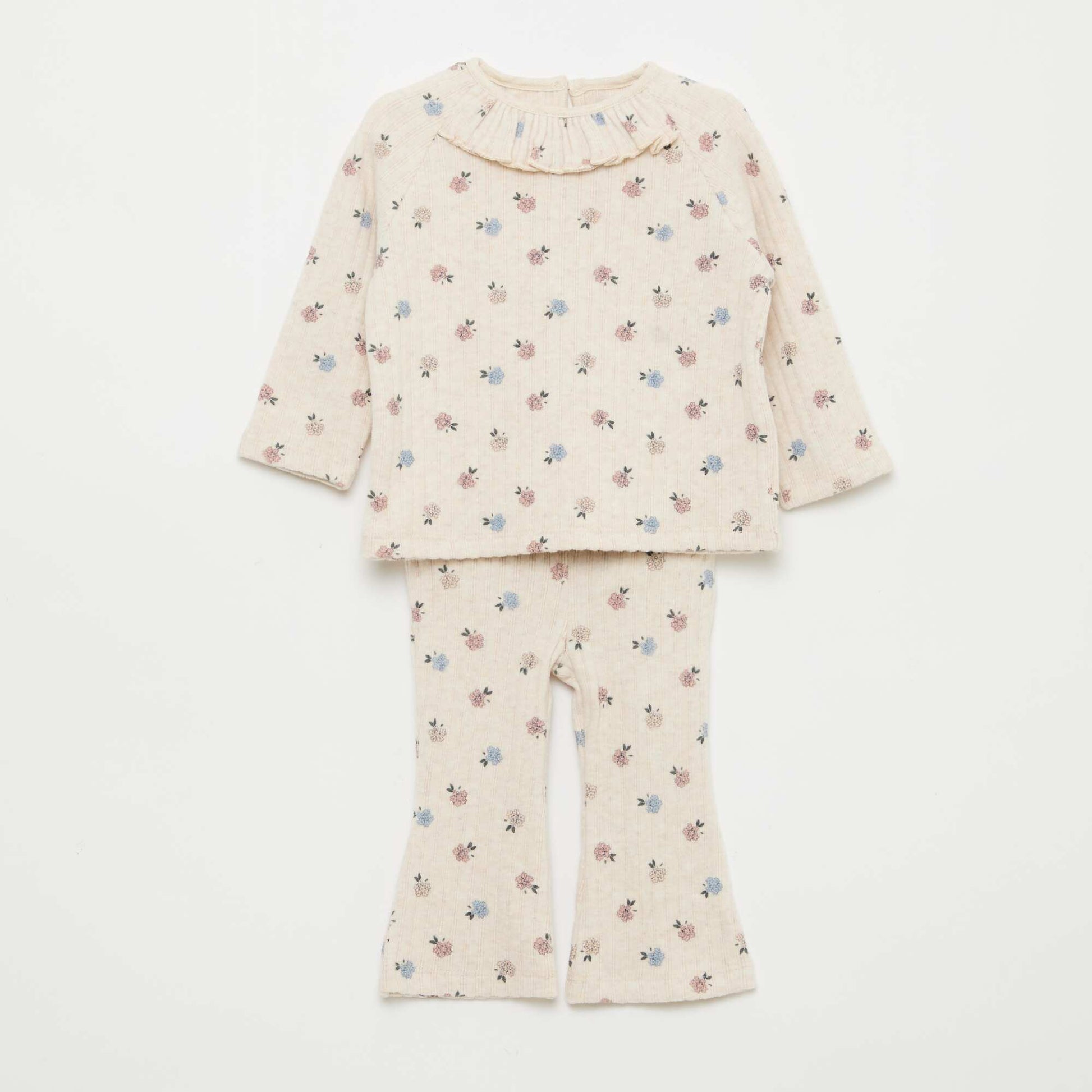 Ensemble en maille duveteuse - 2 pièces BEIGE