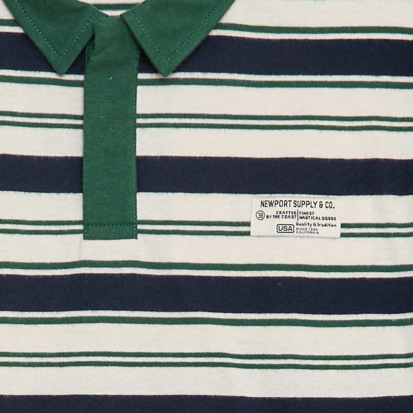 Polo à rayures en maille jersey à manches longues BEIGE