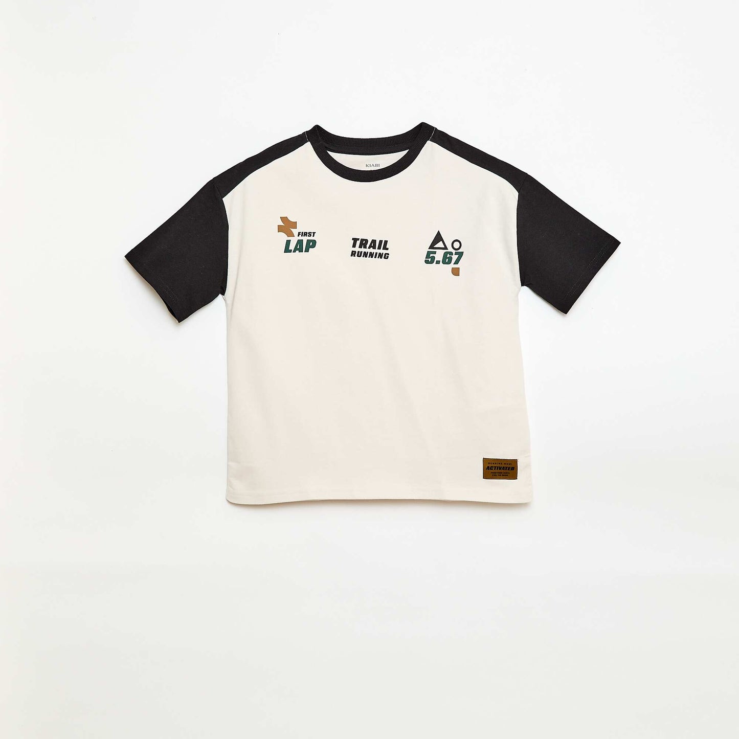 T-shirt oversize color bloc BLANC