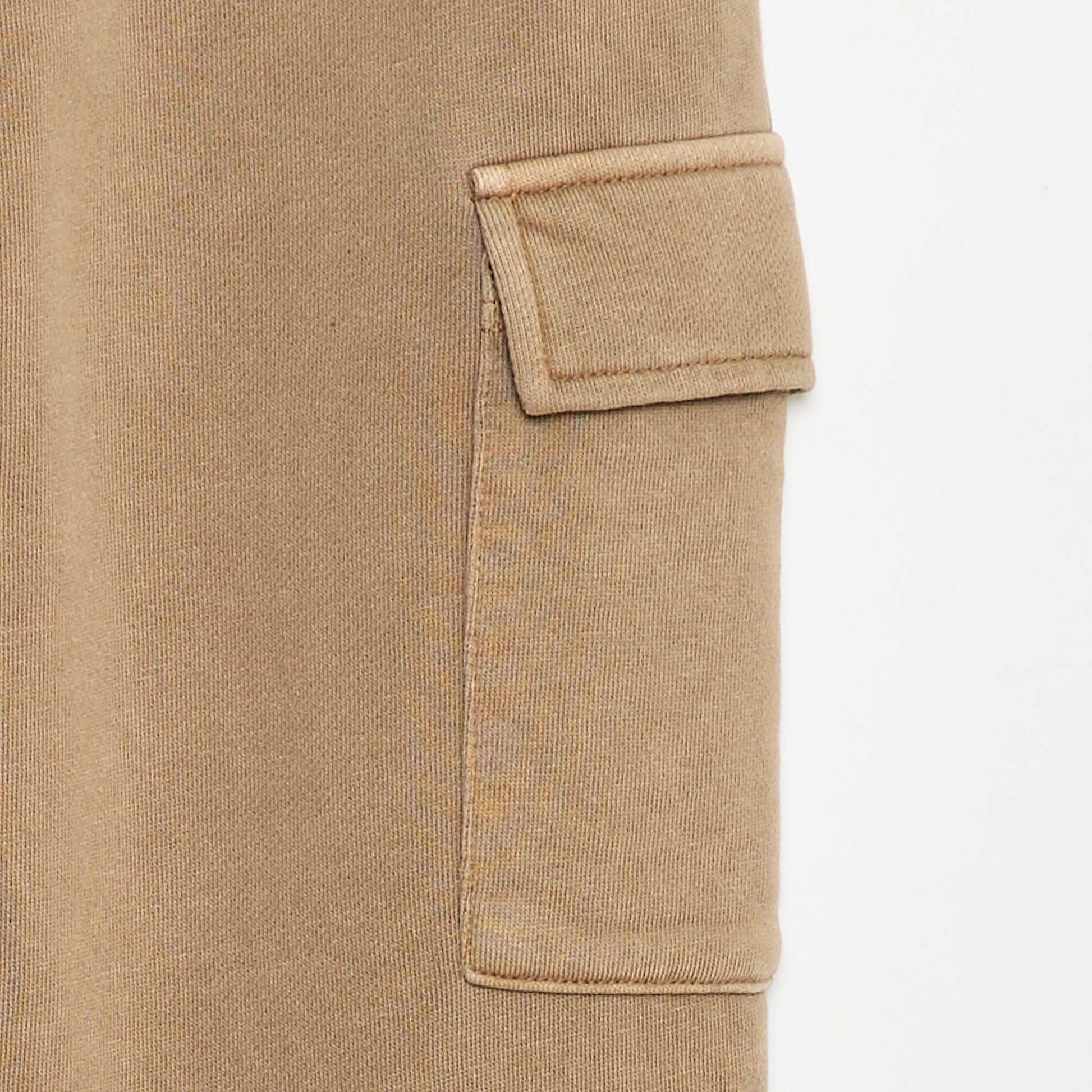 Jogging multipoches en molleton léger BEIGE
