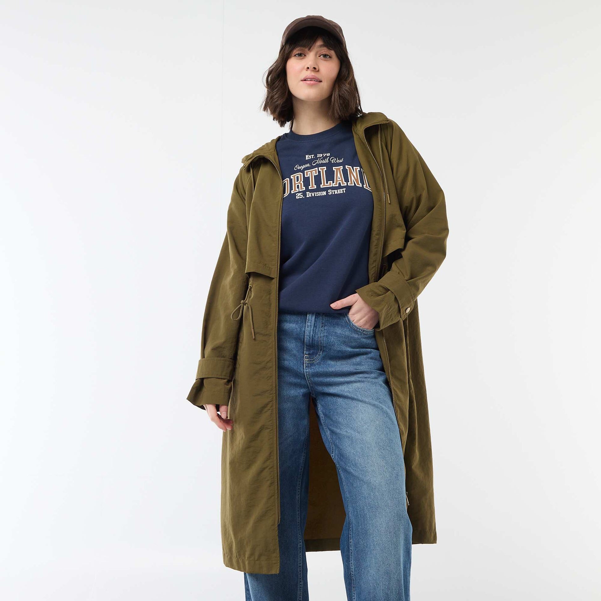 Imperméable à capuche VERT