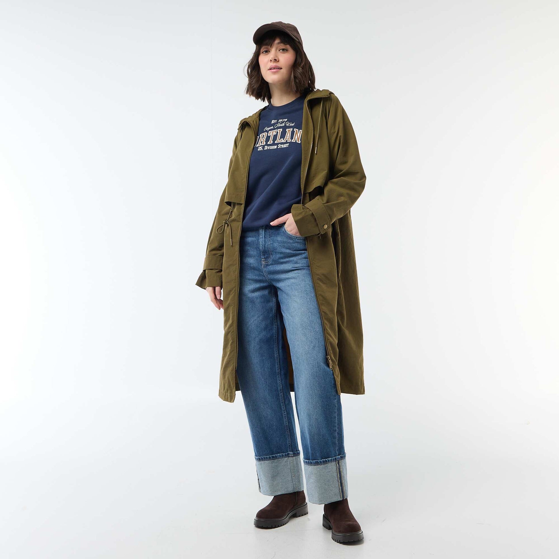 Imperméable à capuche VERT