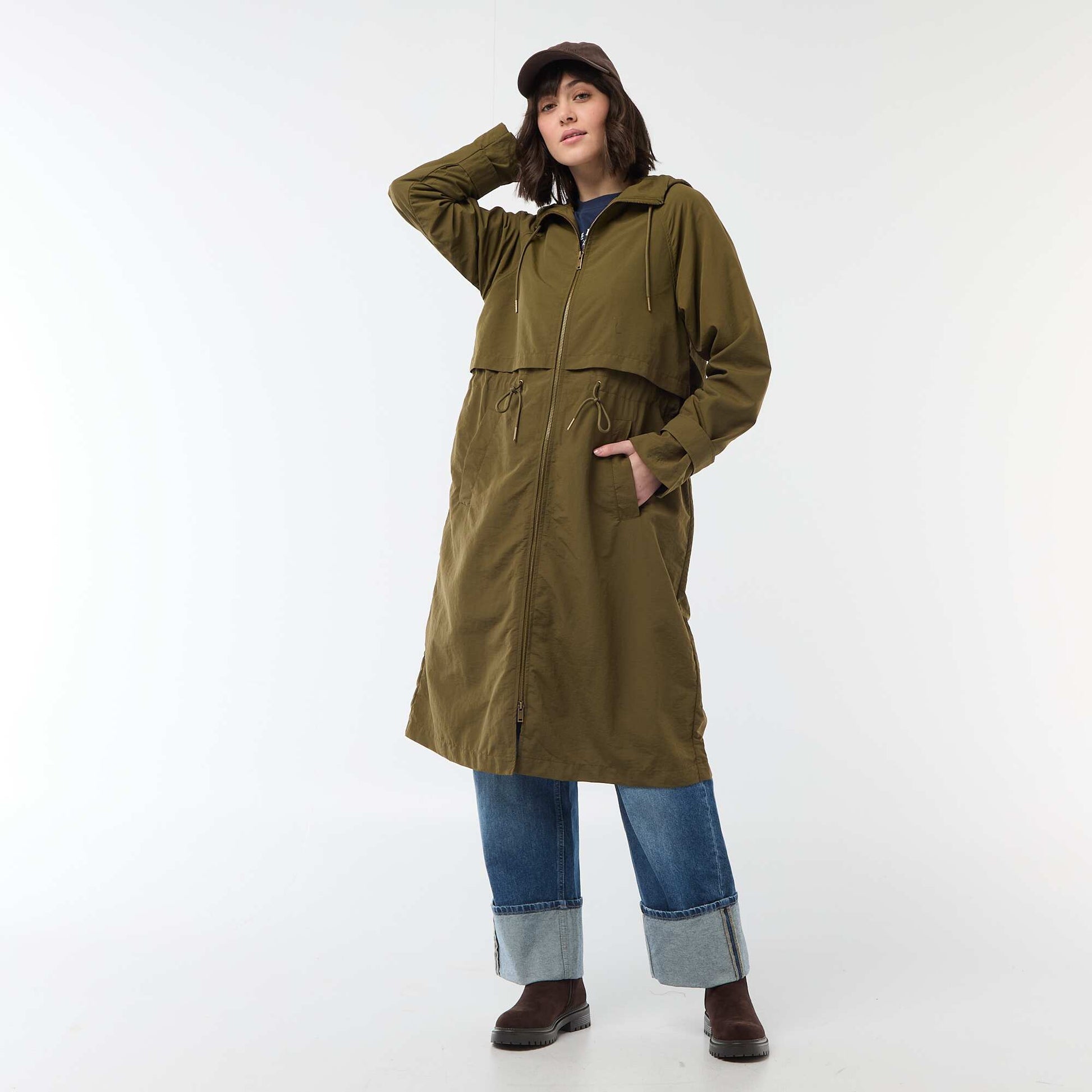 Imperméable à capuche VERT