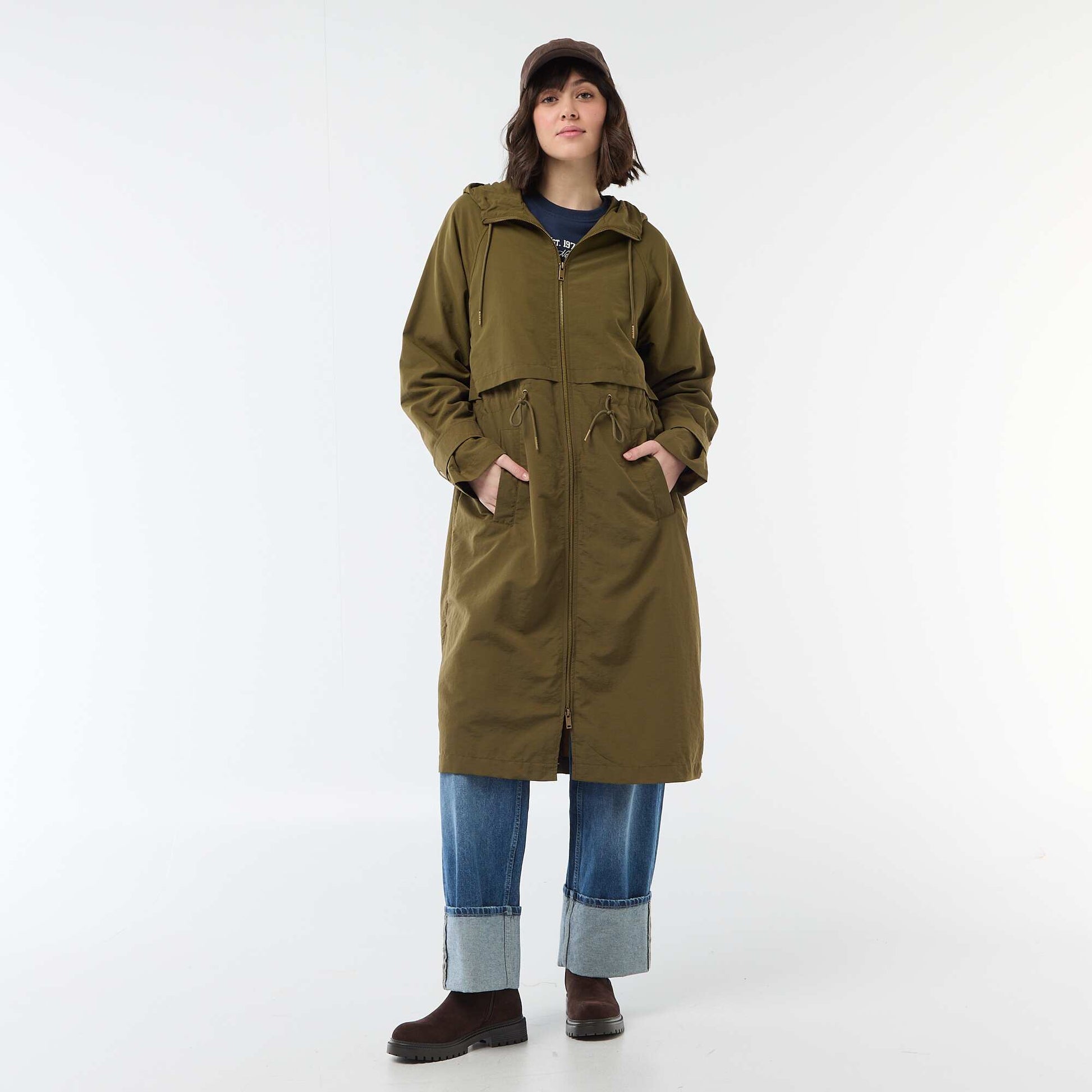 Imperméable à capuche VERT