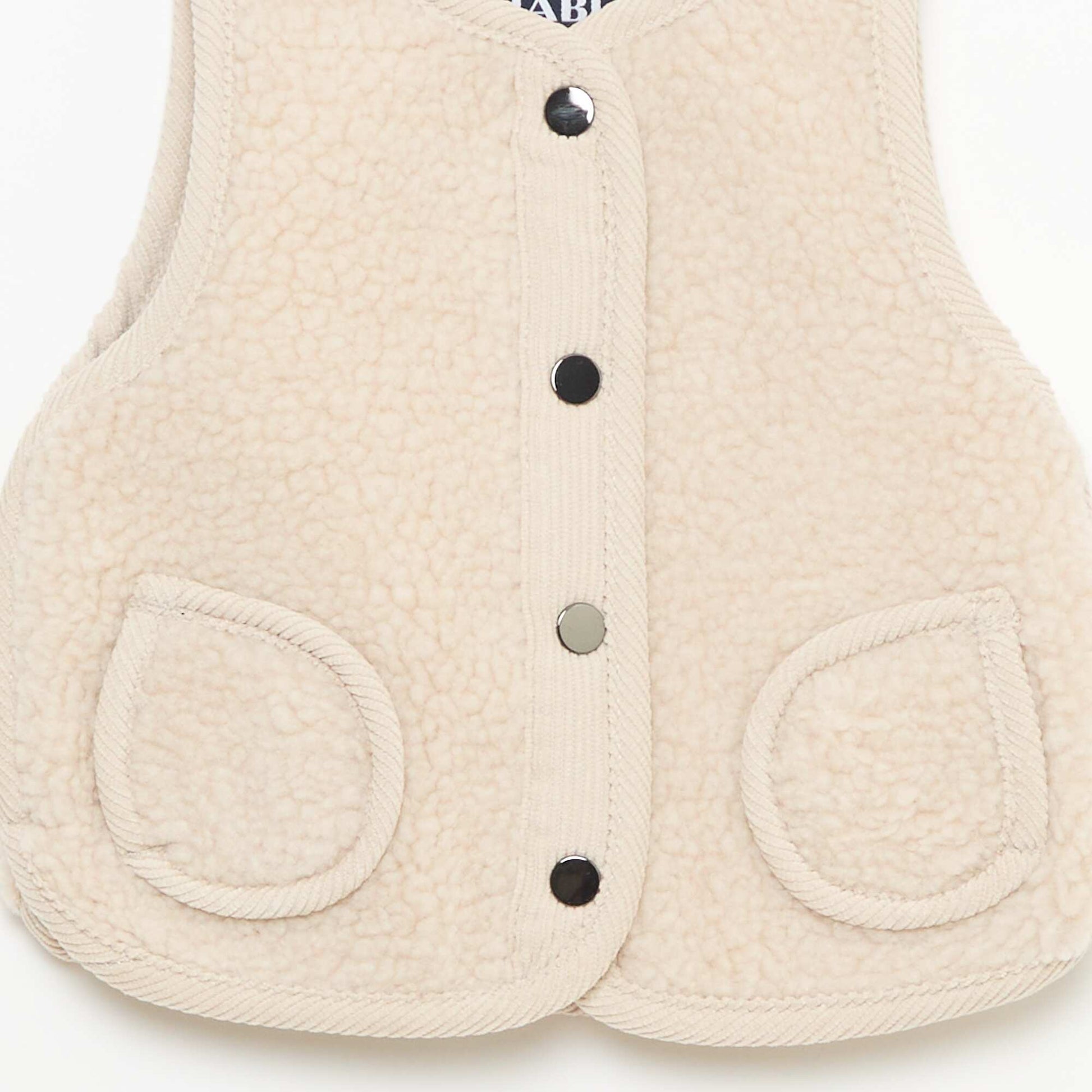 Gilet sans manches effet moutonné BEIGE