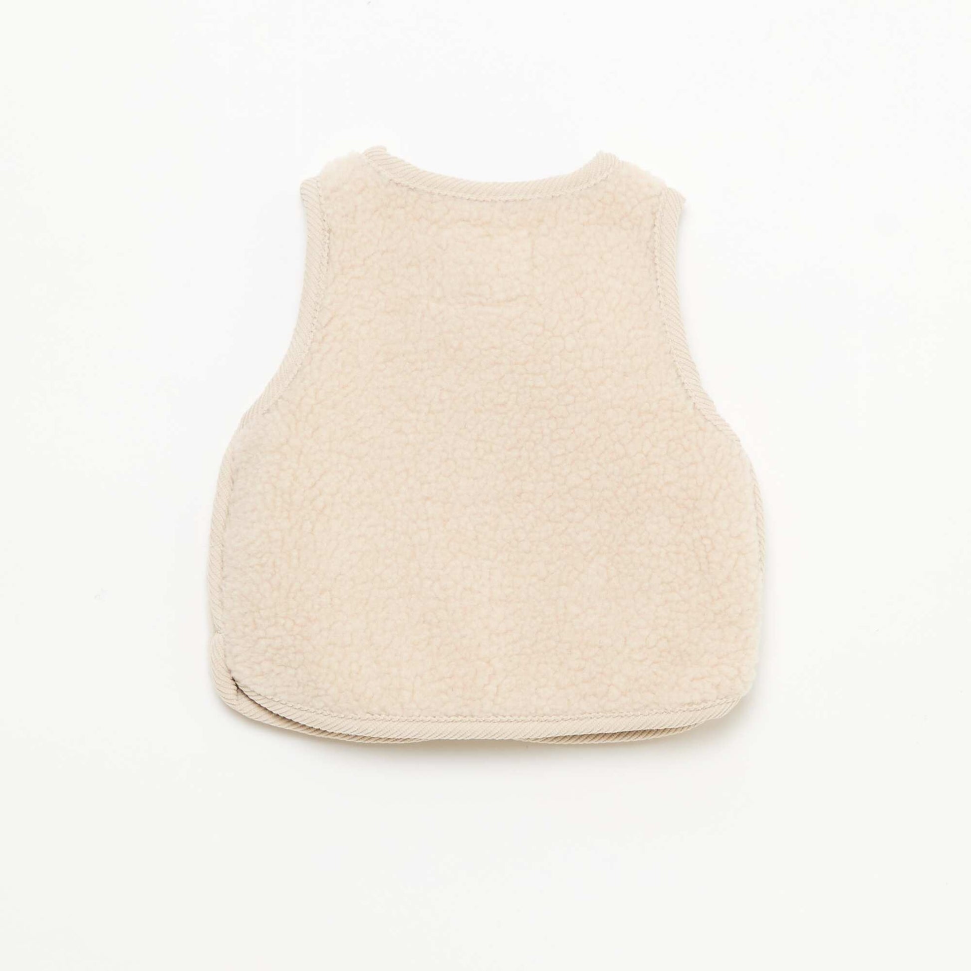 Gilet sans manches effet moutonné BEIGE