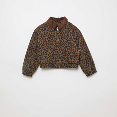 Veste bombée en jean LéOPARD