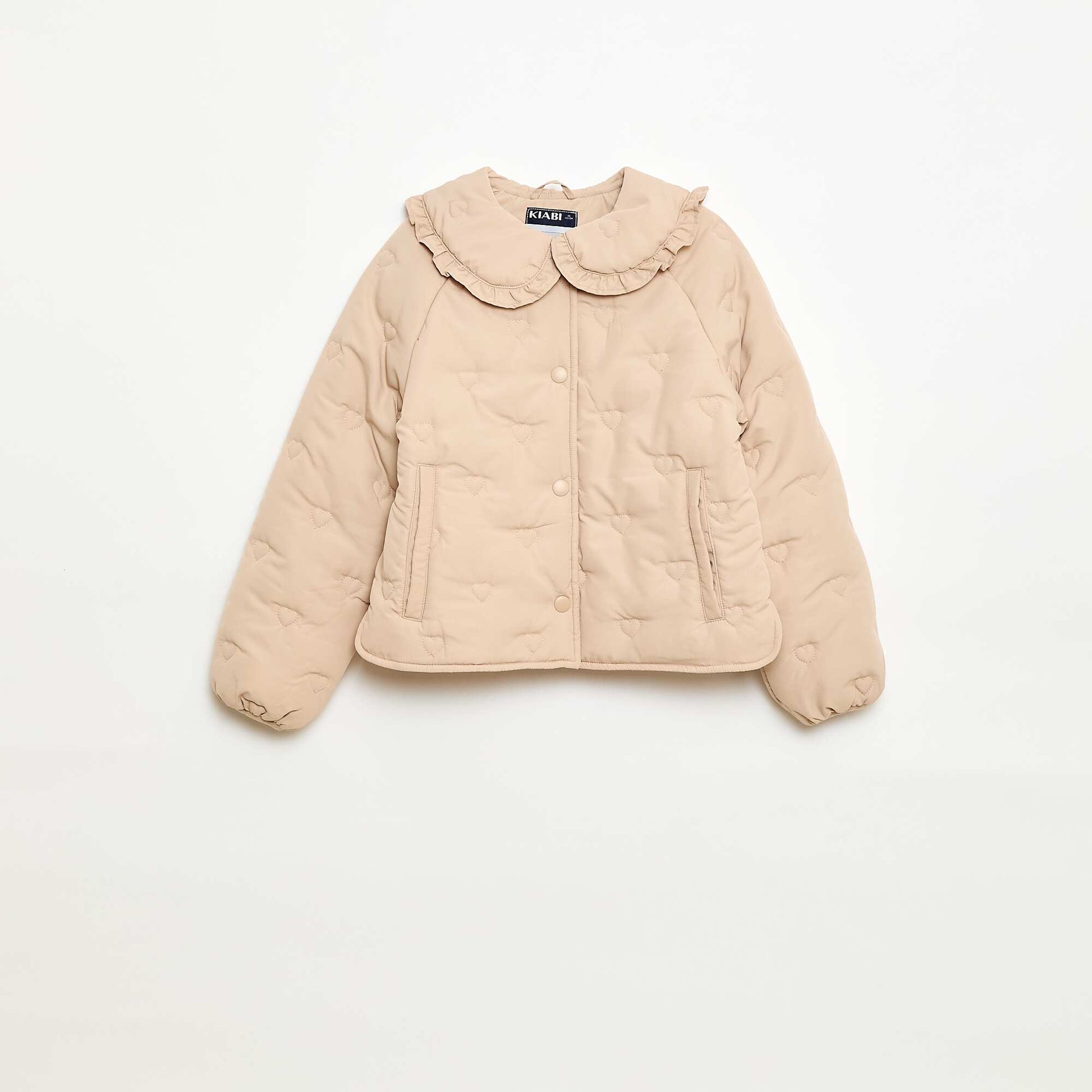 Doudoune quiltée avec col claudine BEIGE