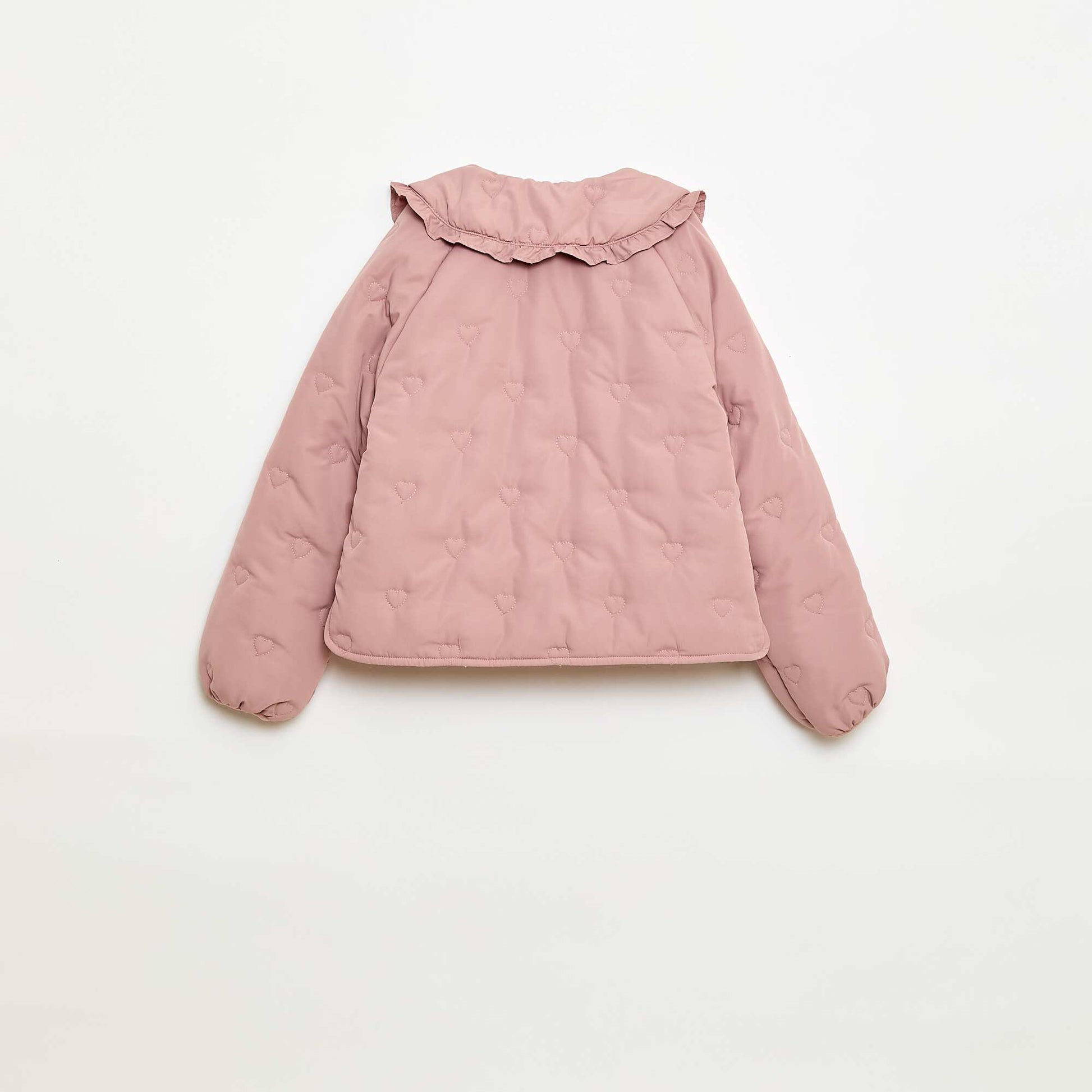 Doudoune quiltée avec col claudine ROSE