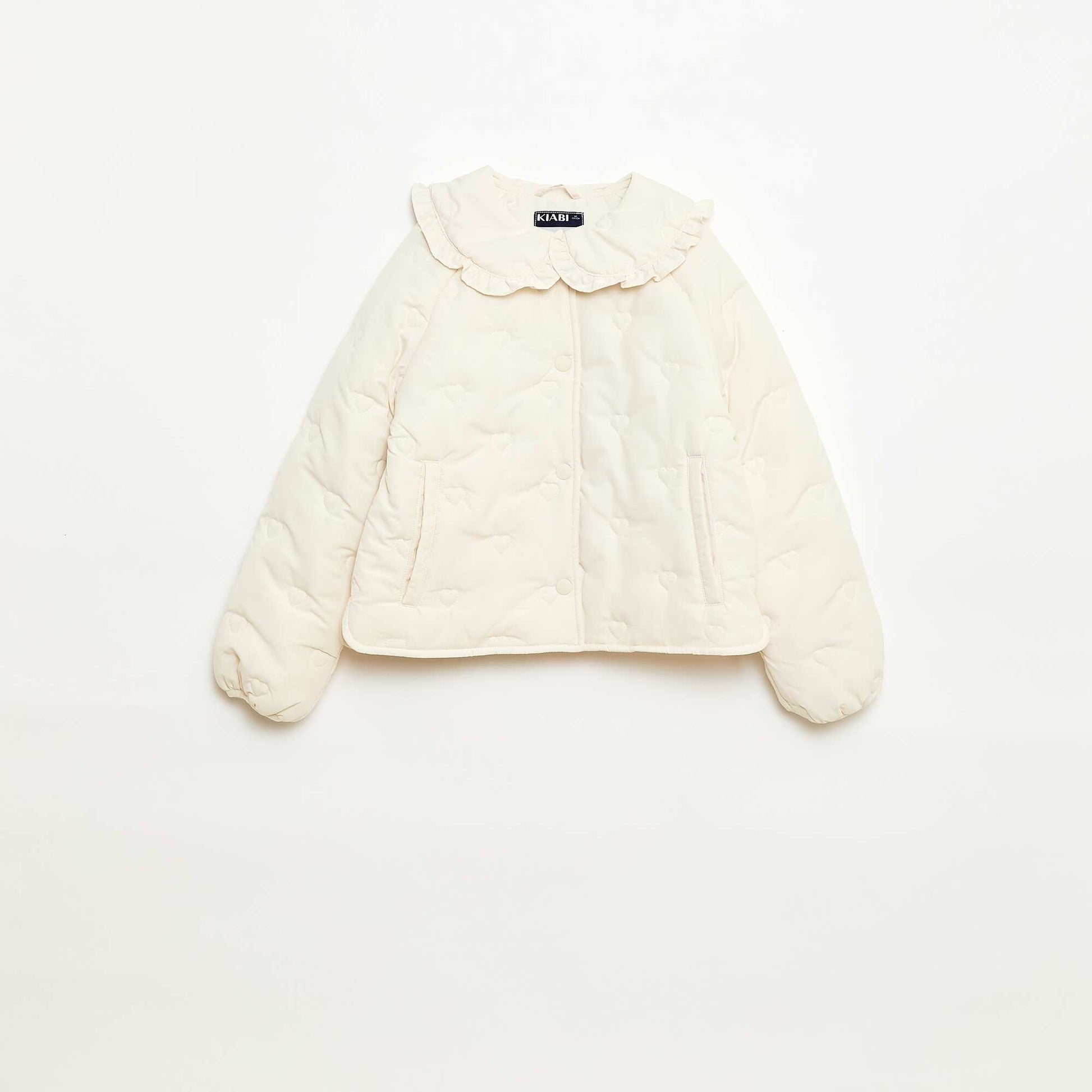 Doudoune quiltée avec col claudine BLANC