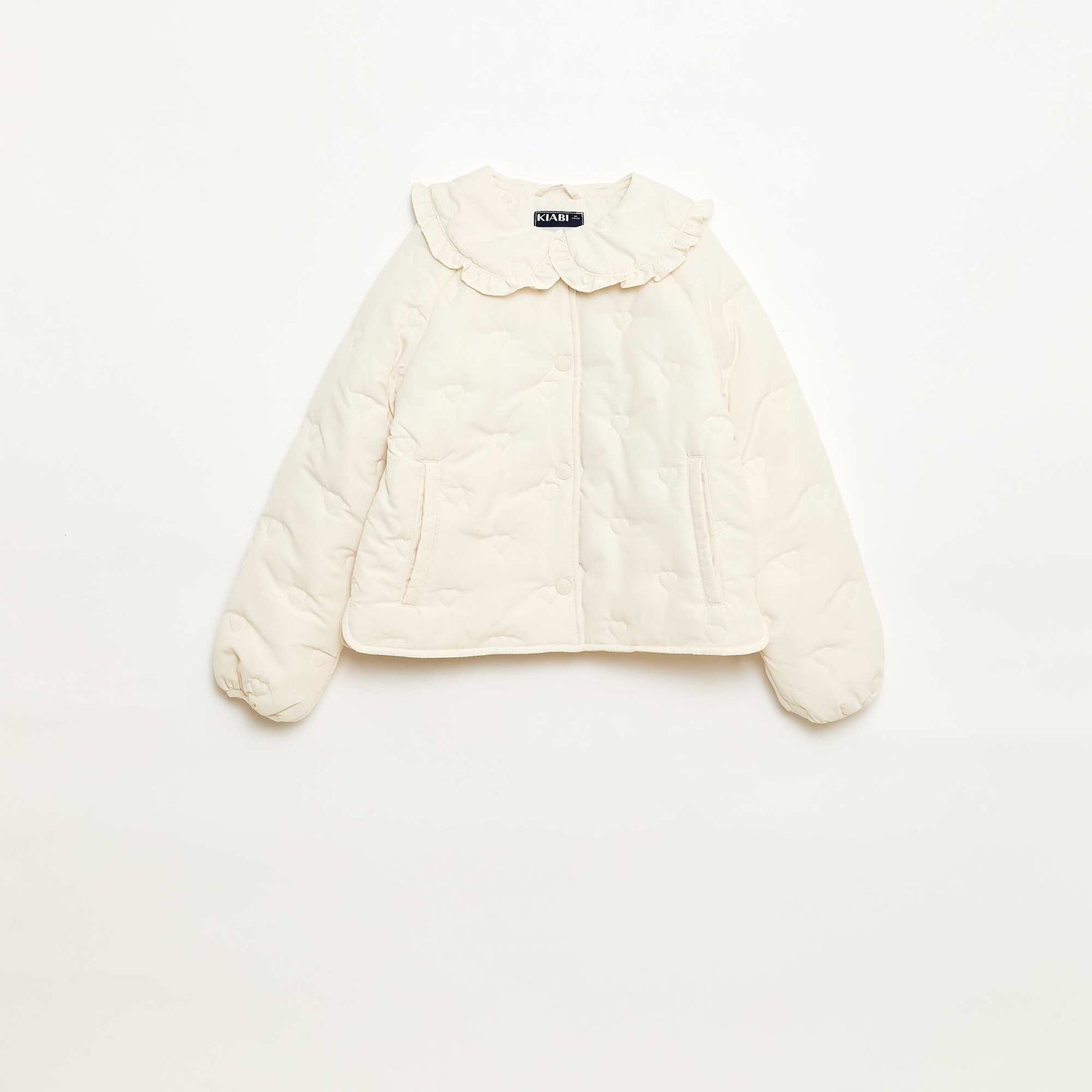 Doudoune quiltée avec col claudine BLANC