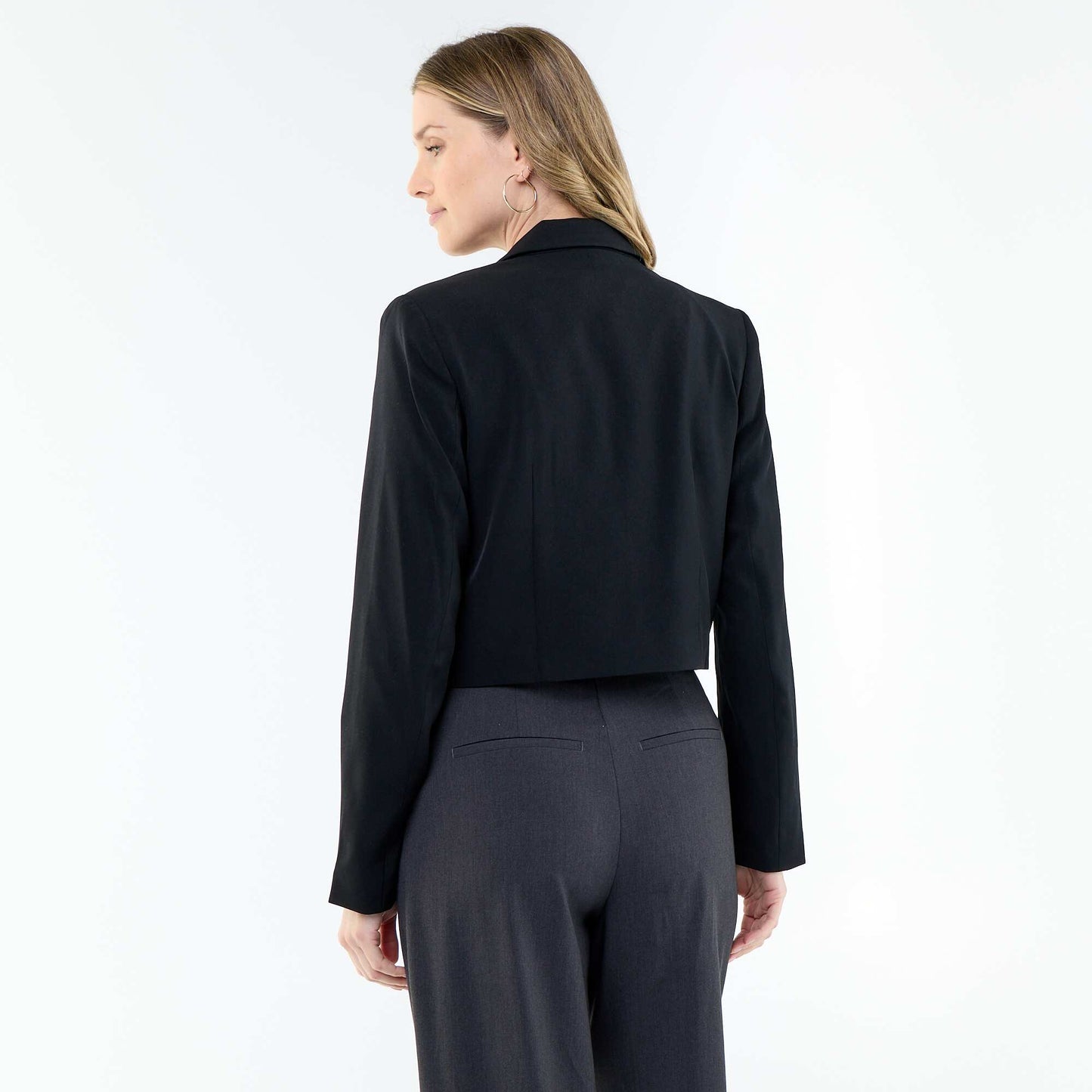 Veste de tailleur coupe courte NOIR