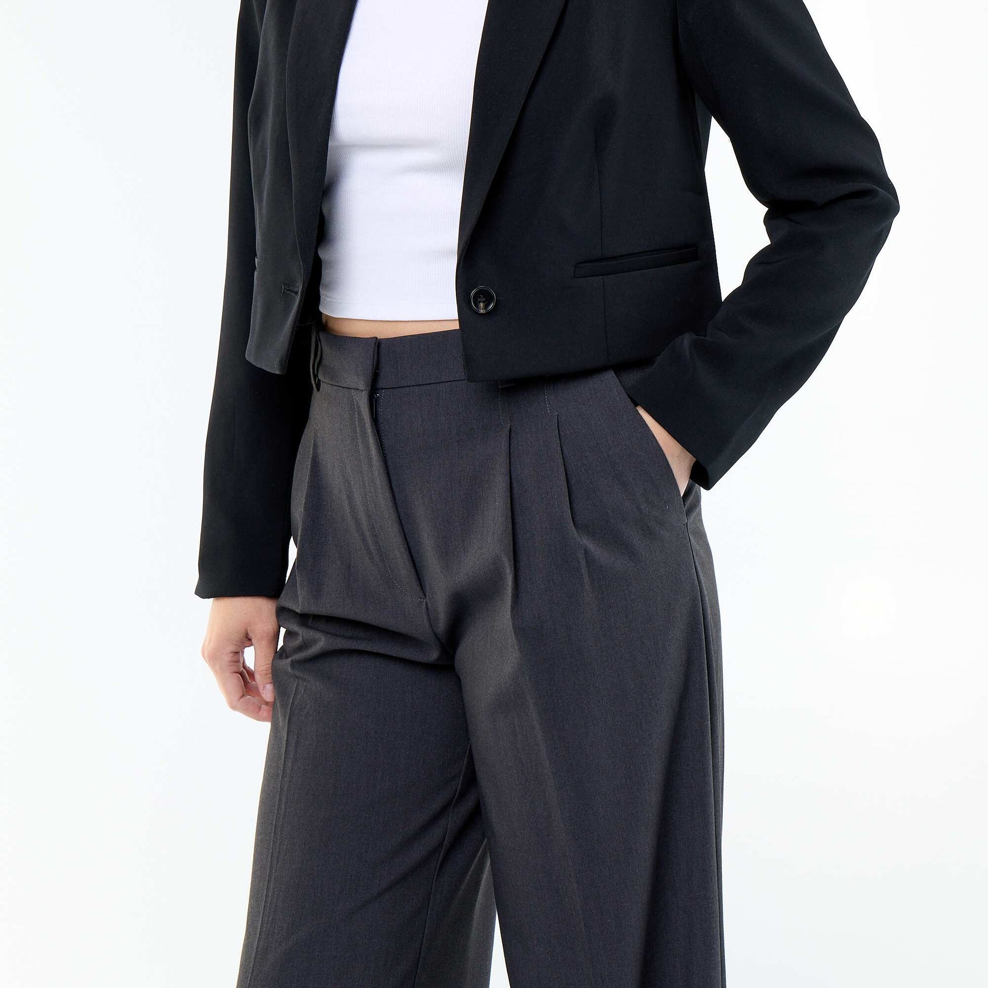 Veste de tailleur coupe courte NOIR