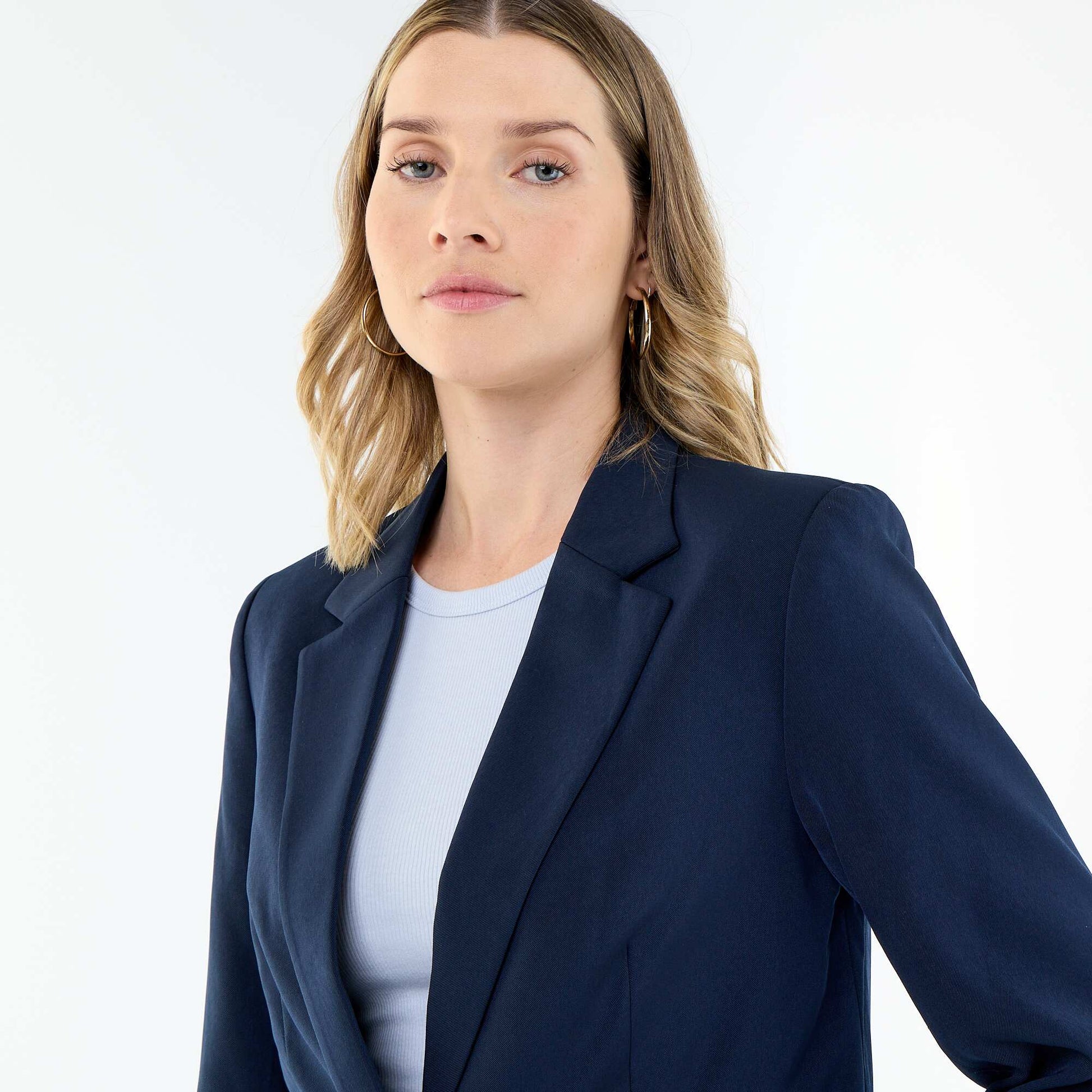 Veste de tailleur coupe courte BLEU