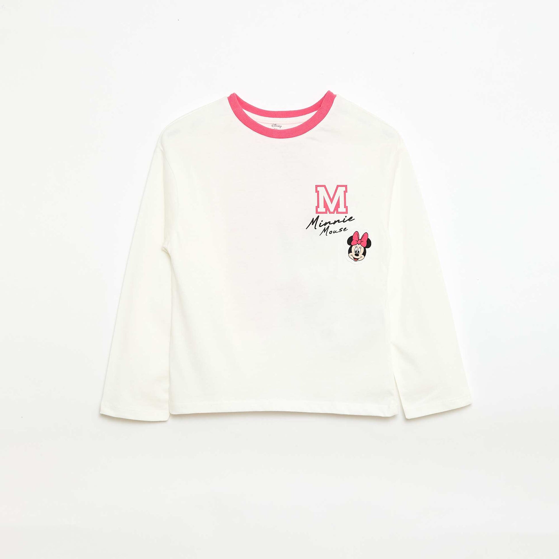 T-shirt imprimé fantaisie 'Minnie' 'Disney' BLANC