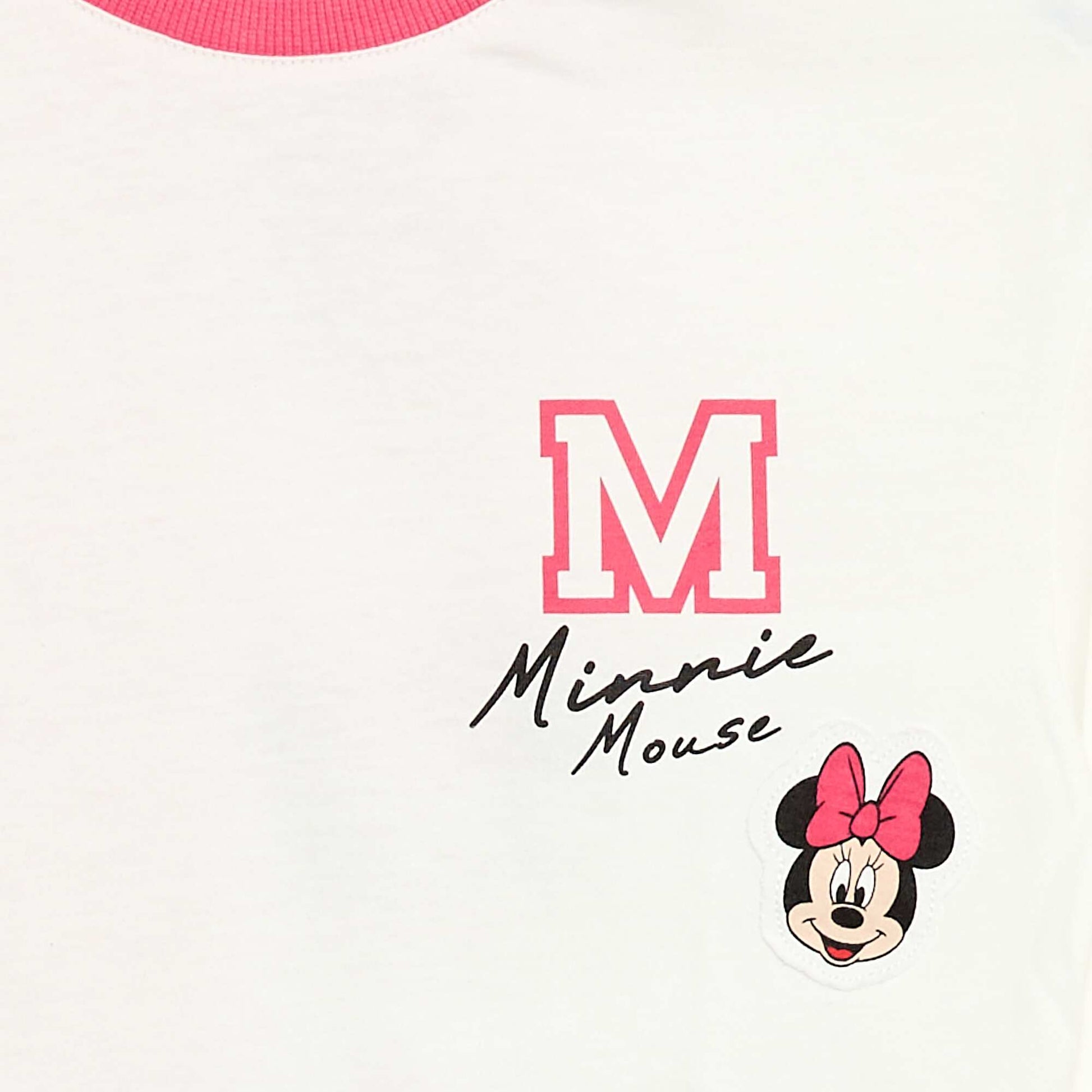 T-shirt imprimé fantaisie 'Minnie' 'Disney' BLANC