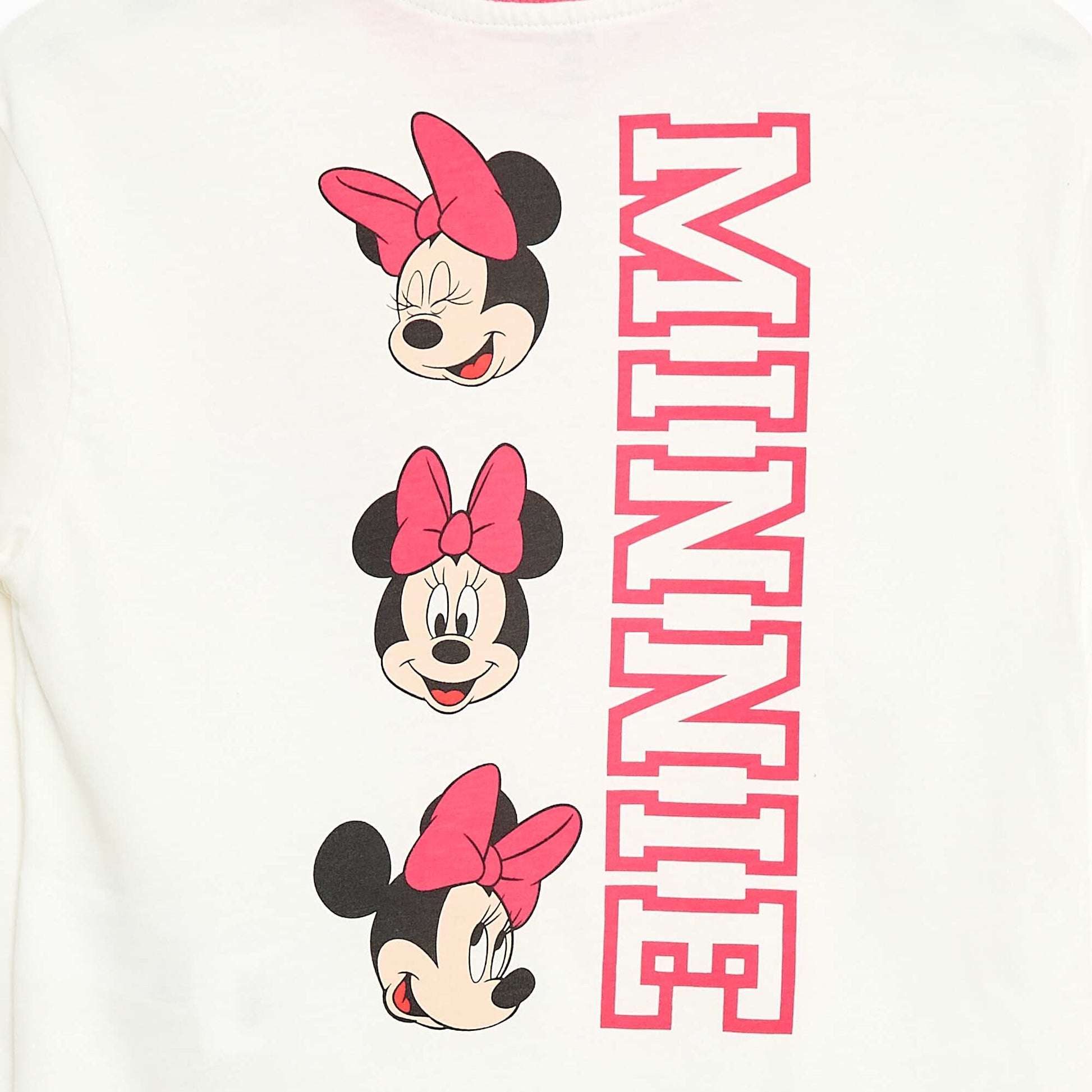 T-shirt imprimé fantaisie 'Minnie' 'Disney' BLANC