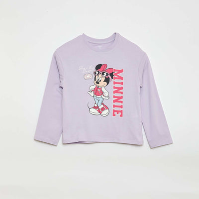 T-shirt imprimé fantaisie 'Minnie' 'Disney' VIOLET