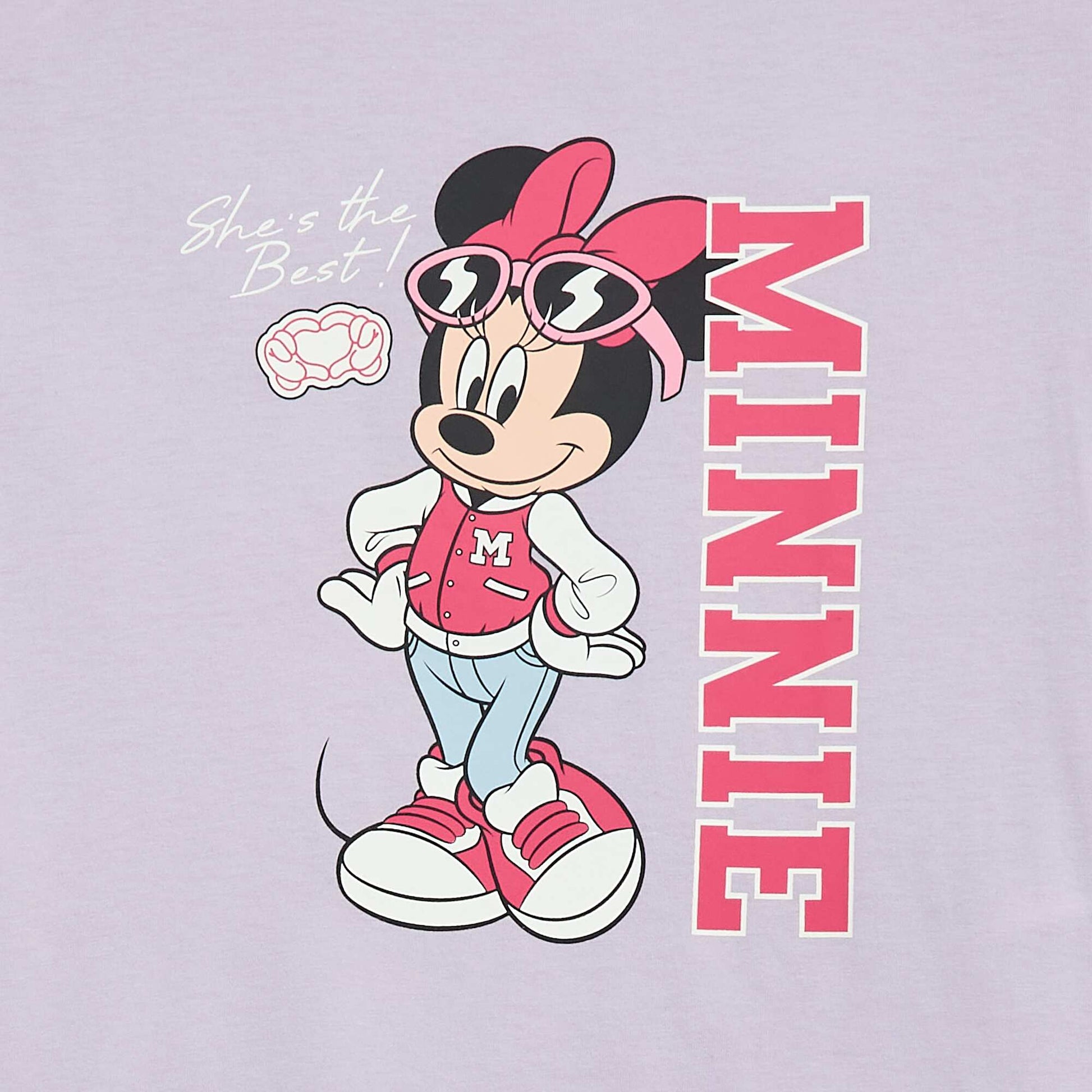 T-shirt imprimé fantaisie 'Minnie' 'Disney' VIOLET