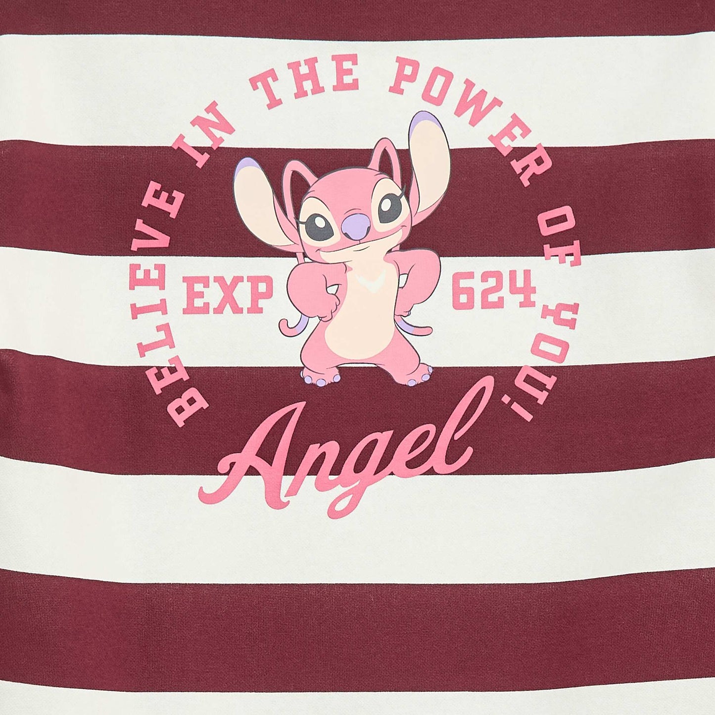 Polo à rayures imprimé 'Angel' 'Disney' ROUGE