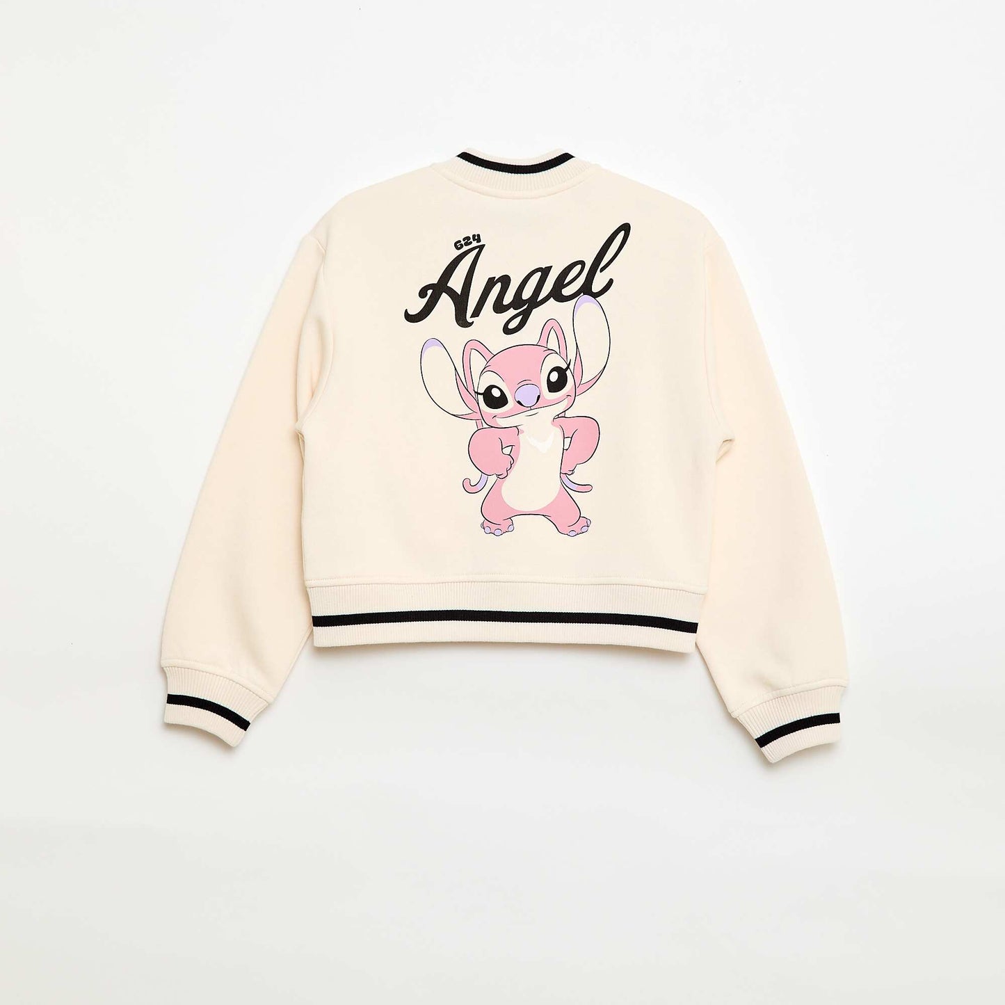 Veste style américain 'Stitch' BLANC